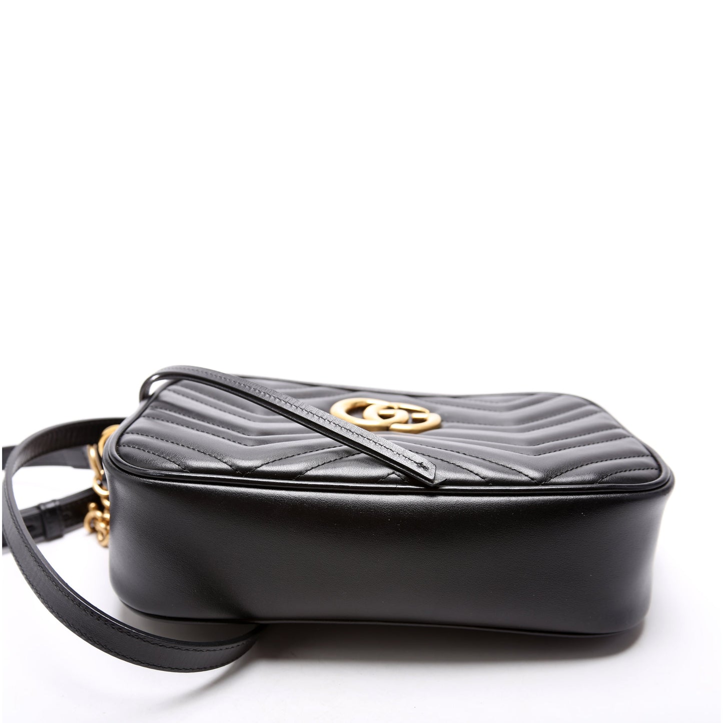 Gucci 447632 Marmont Small Leather Camera Black Bag