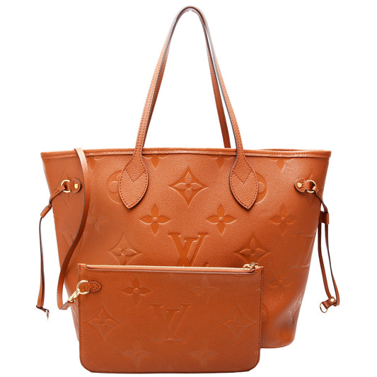 Louis Vuitton Neverfull W/Wallet MM Empreinte Brown