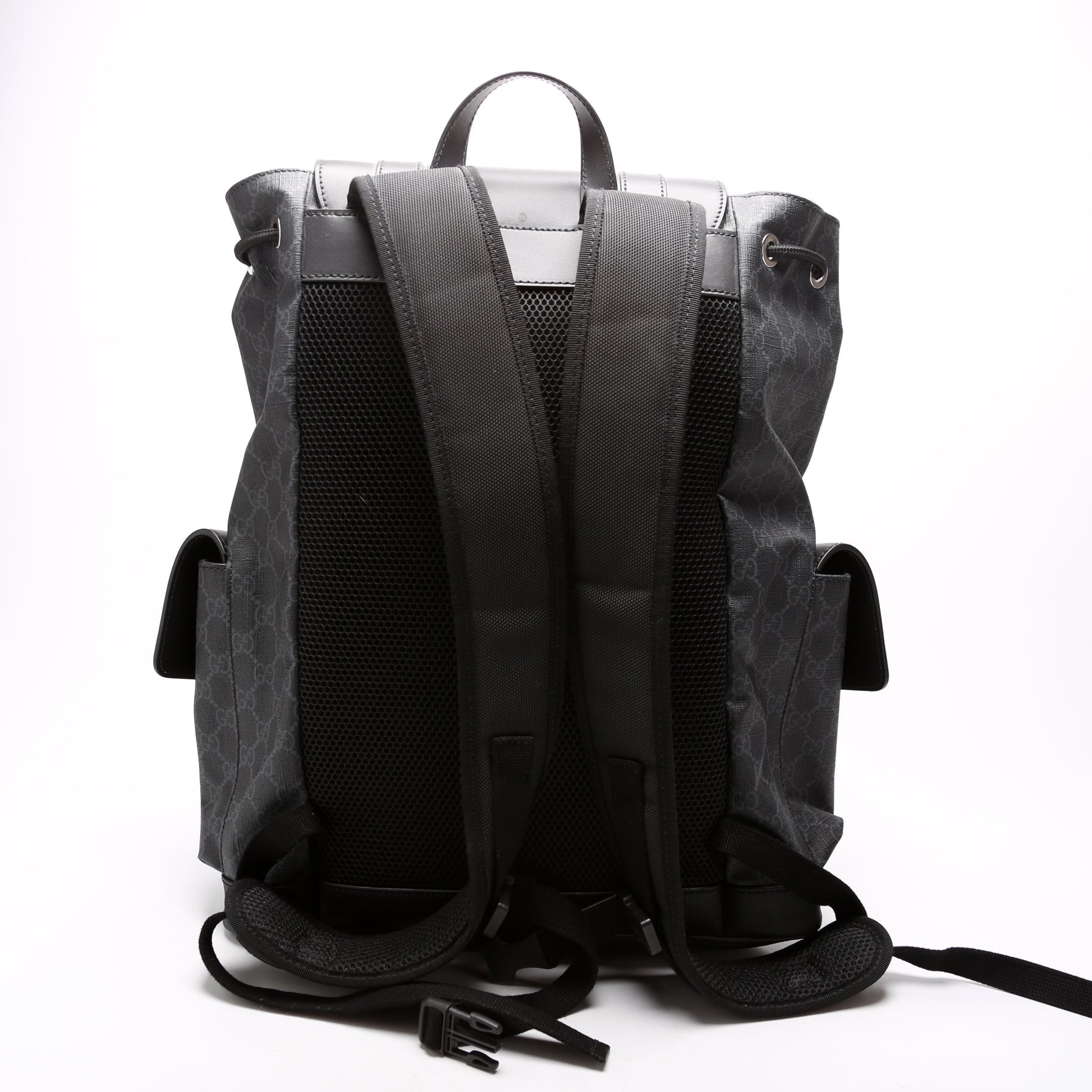 Gucci 495563 GG Supreme Backpack Black Bag