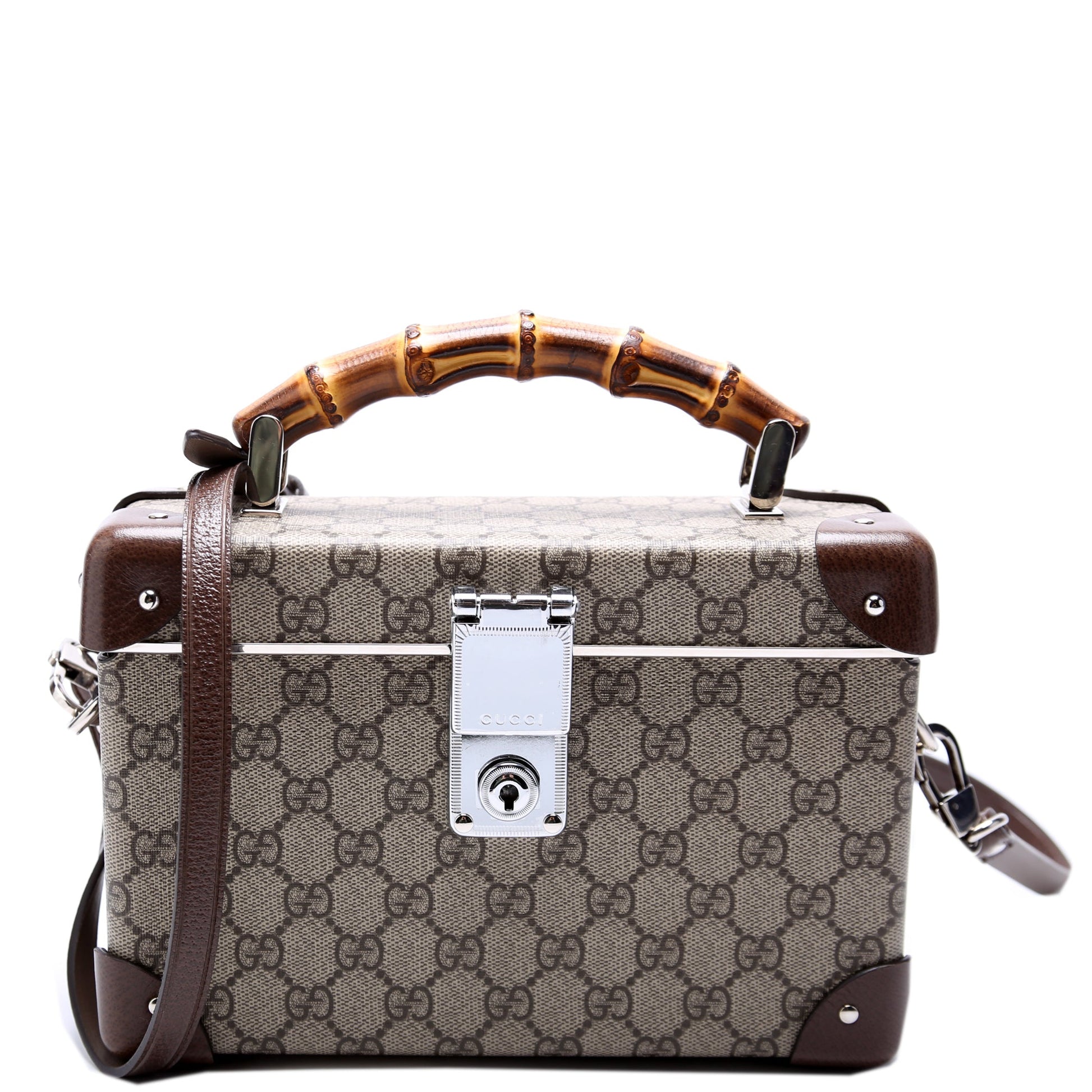 Gucci 588351 Globe Trotter Vanity Brown Bag