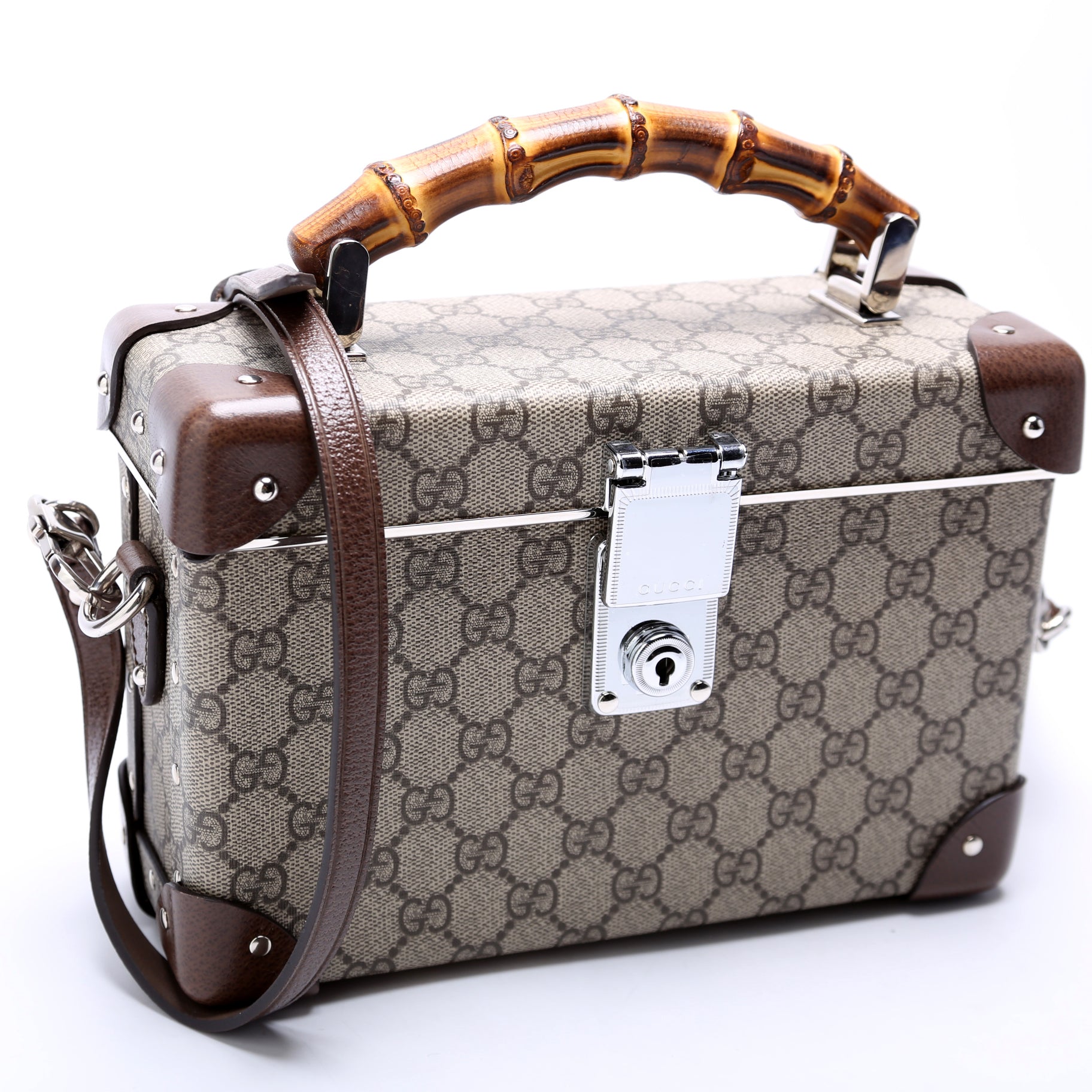 Gucci 588351 Globe Trotter Vanity Brown Bag