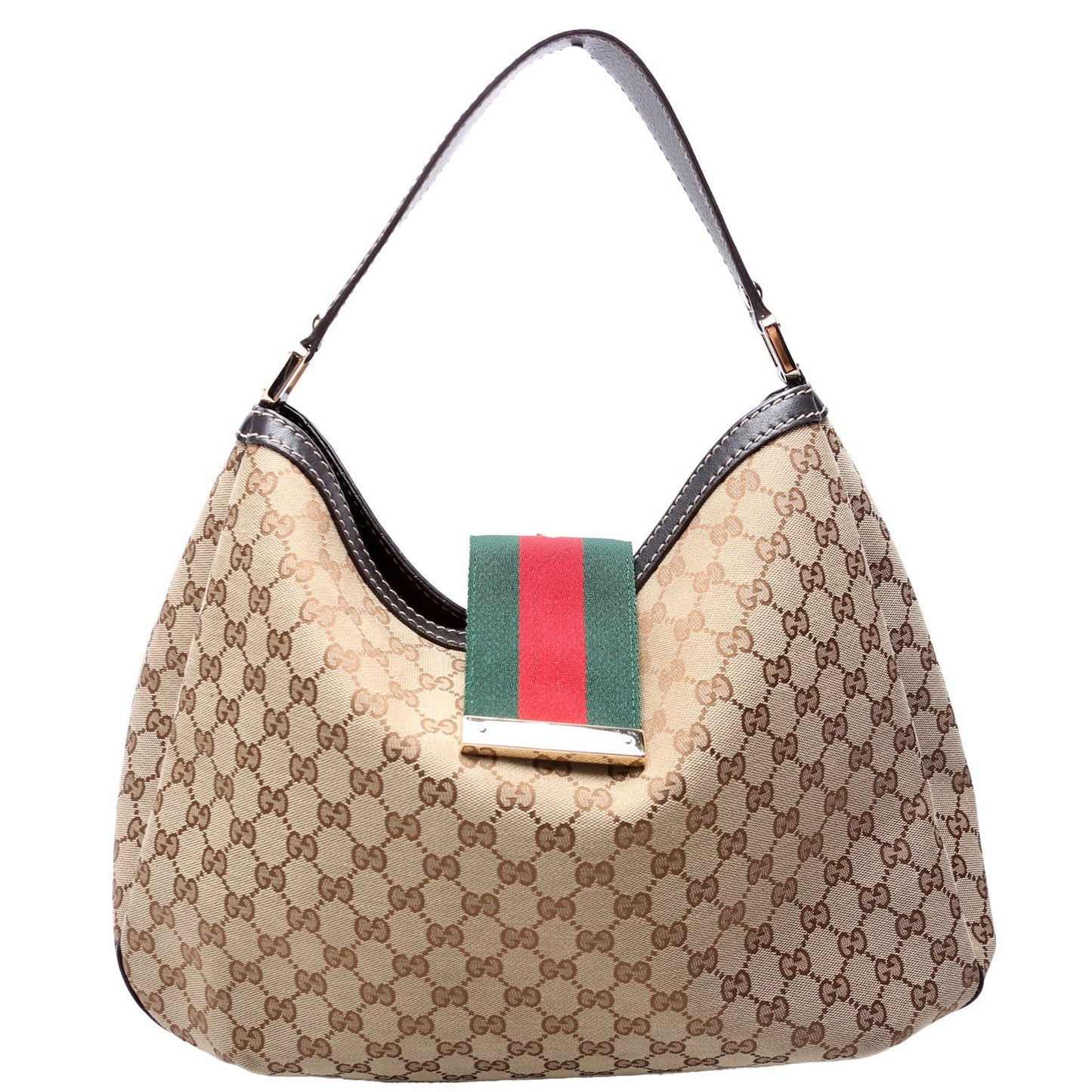 Gucci 233604 GG Canvas New Ladies Web Large Hobo Bag
