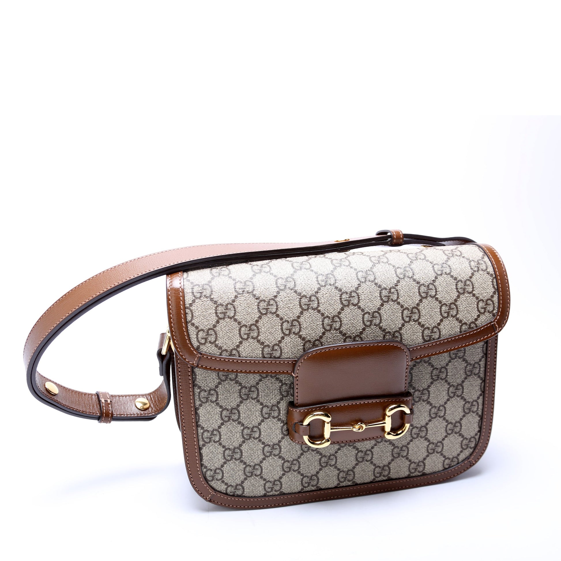 Gucci 602204 Horsebit 1955 Shoulder Brown Bag