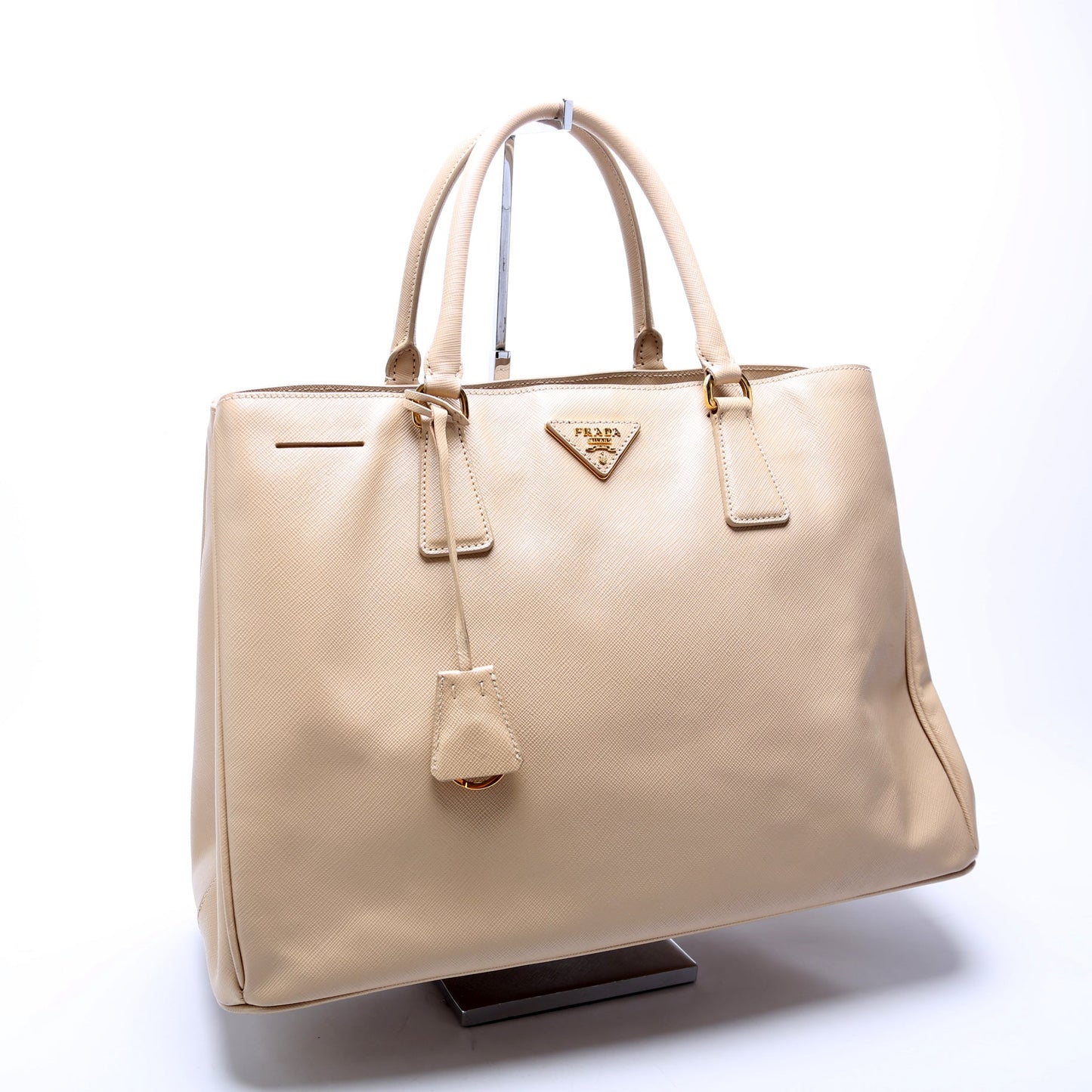 Prada Saffiano Lux Large Tote Beige Bag