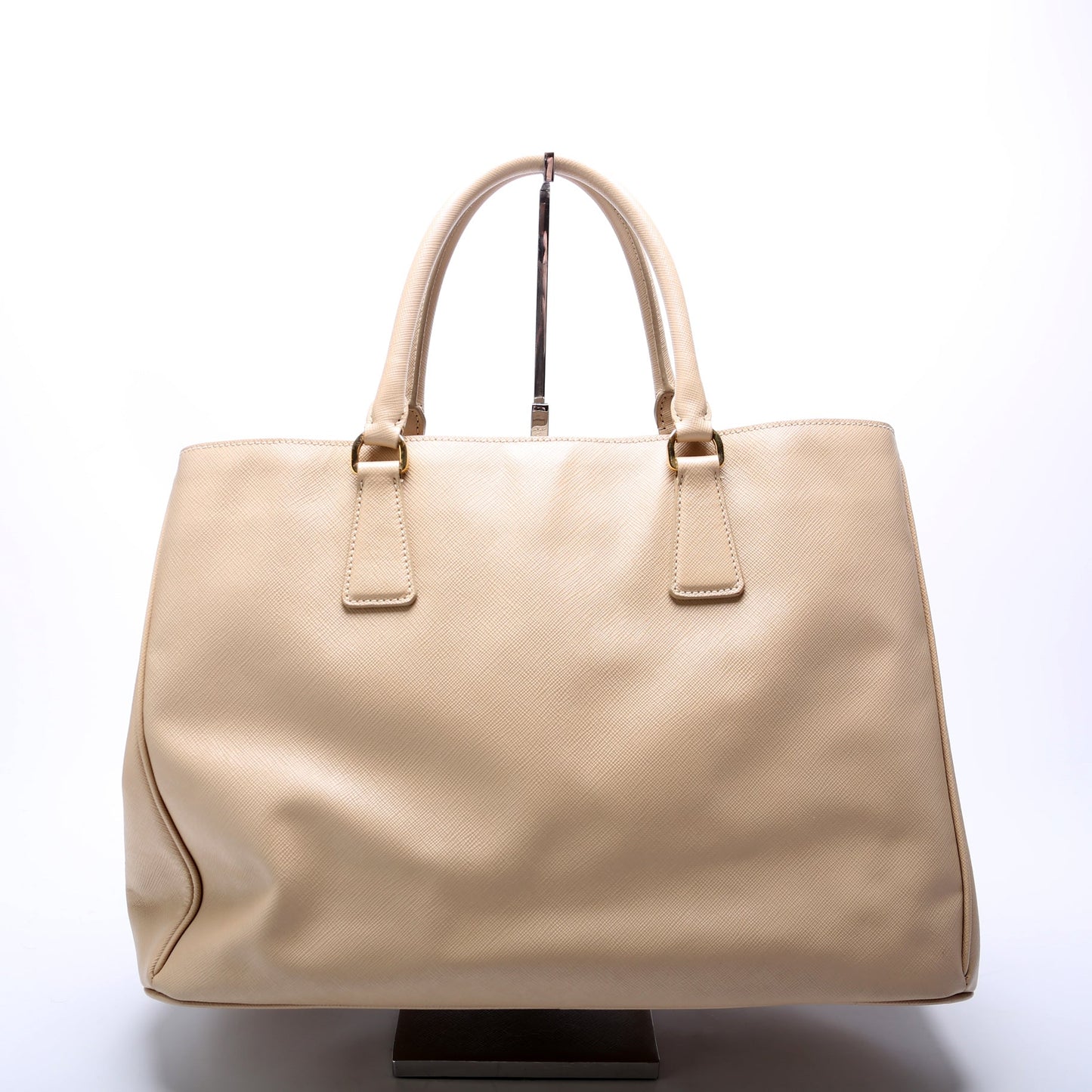 Prada Saffiano Lux Large Tote Beige Bag