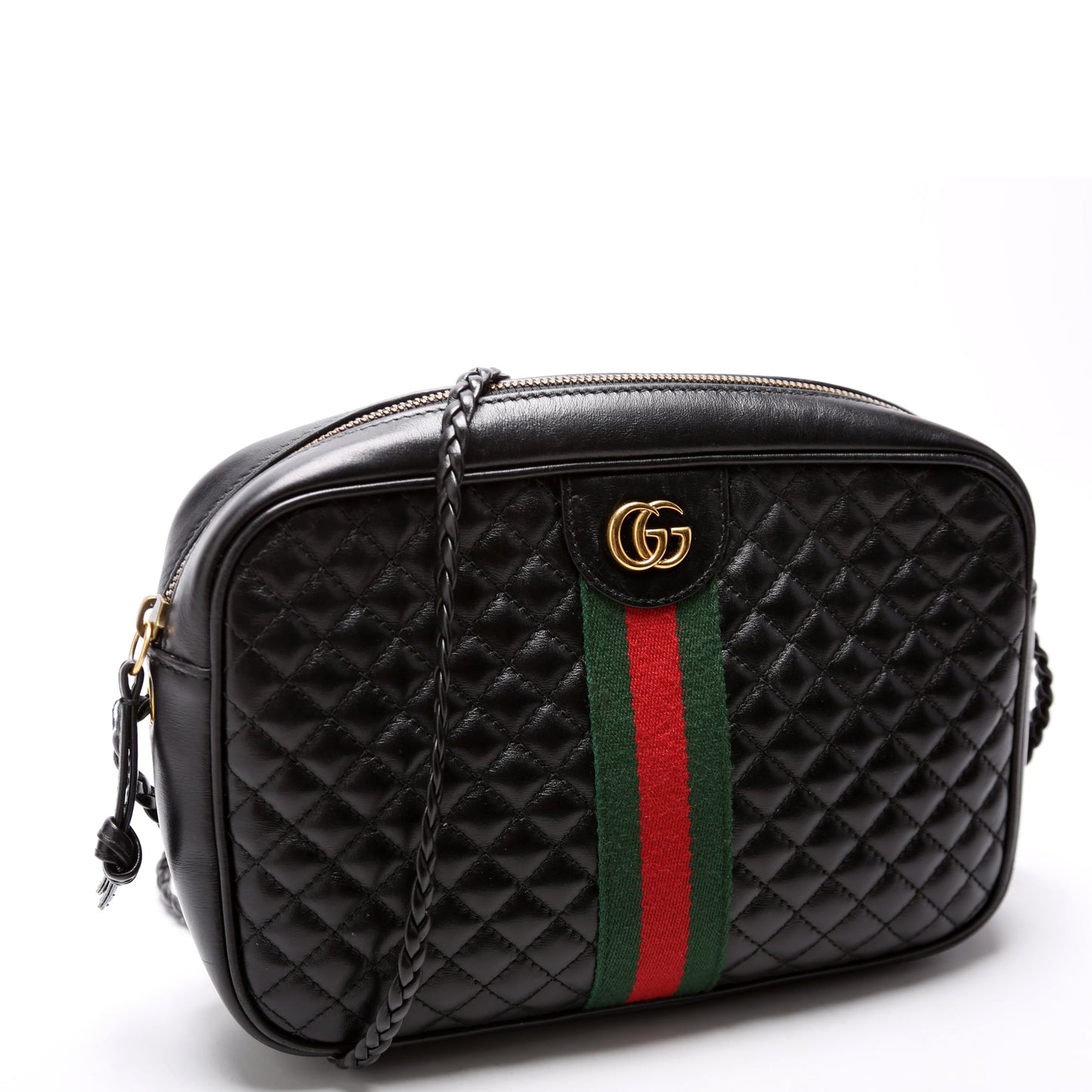 Gucci 541051 Trapuntata Leather Small Black Bag
