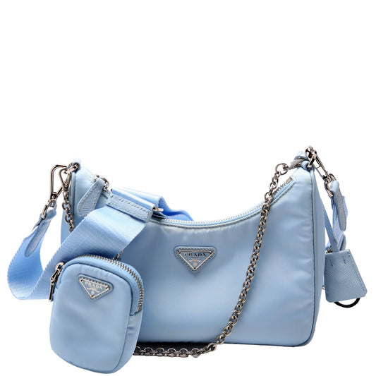 Prada Nylon Re-Edition 2005 Shoulder Blue Bag