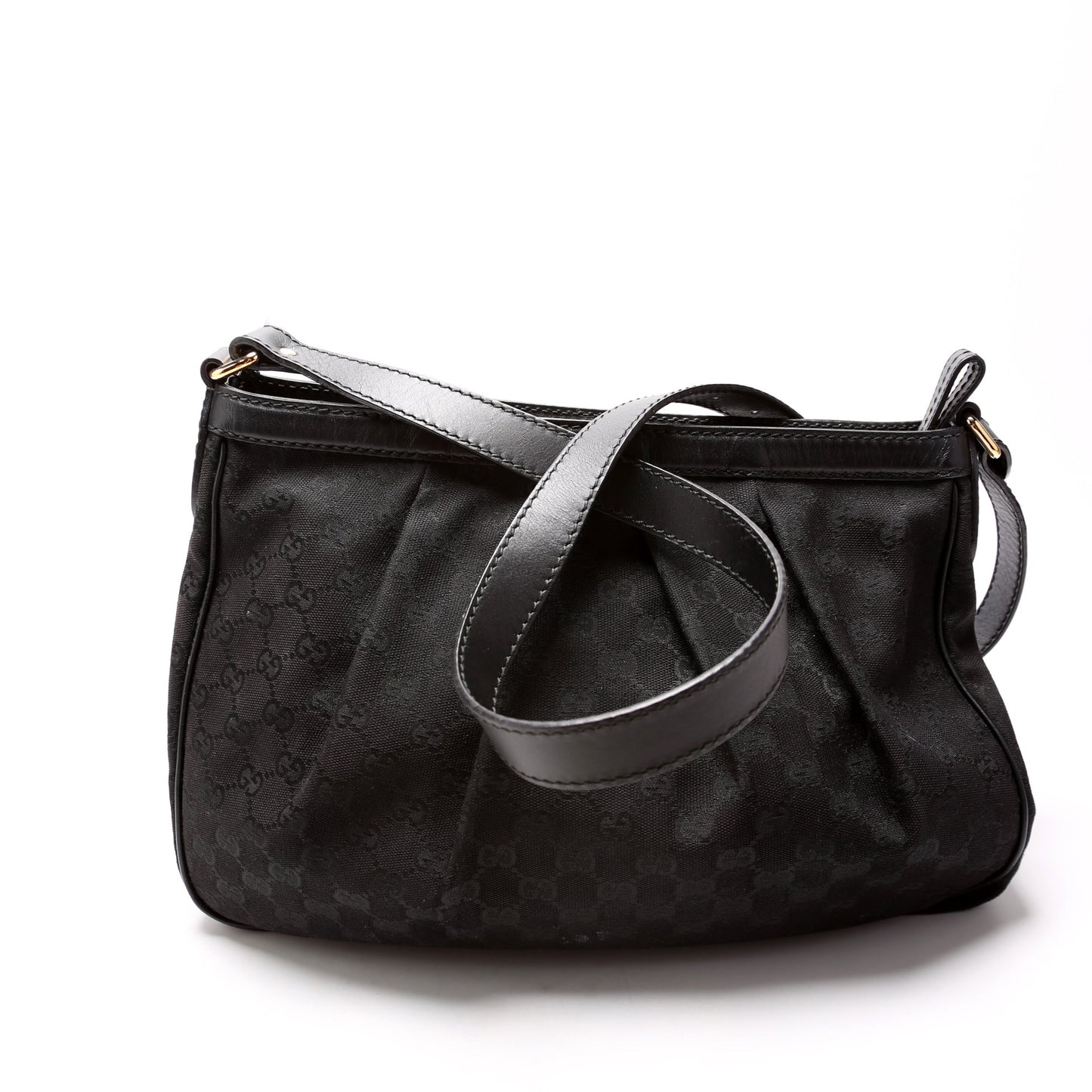 Gucci 296834 GG Canvas Sukey Messenger Black Bag