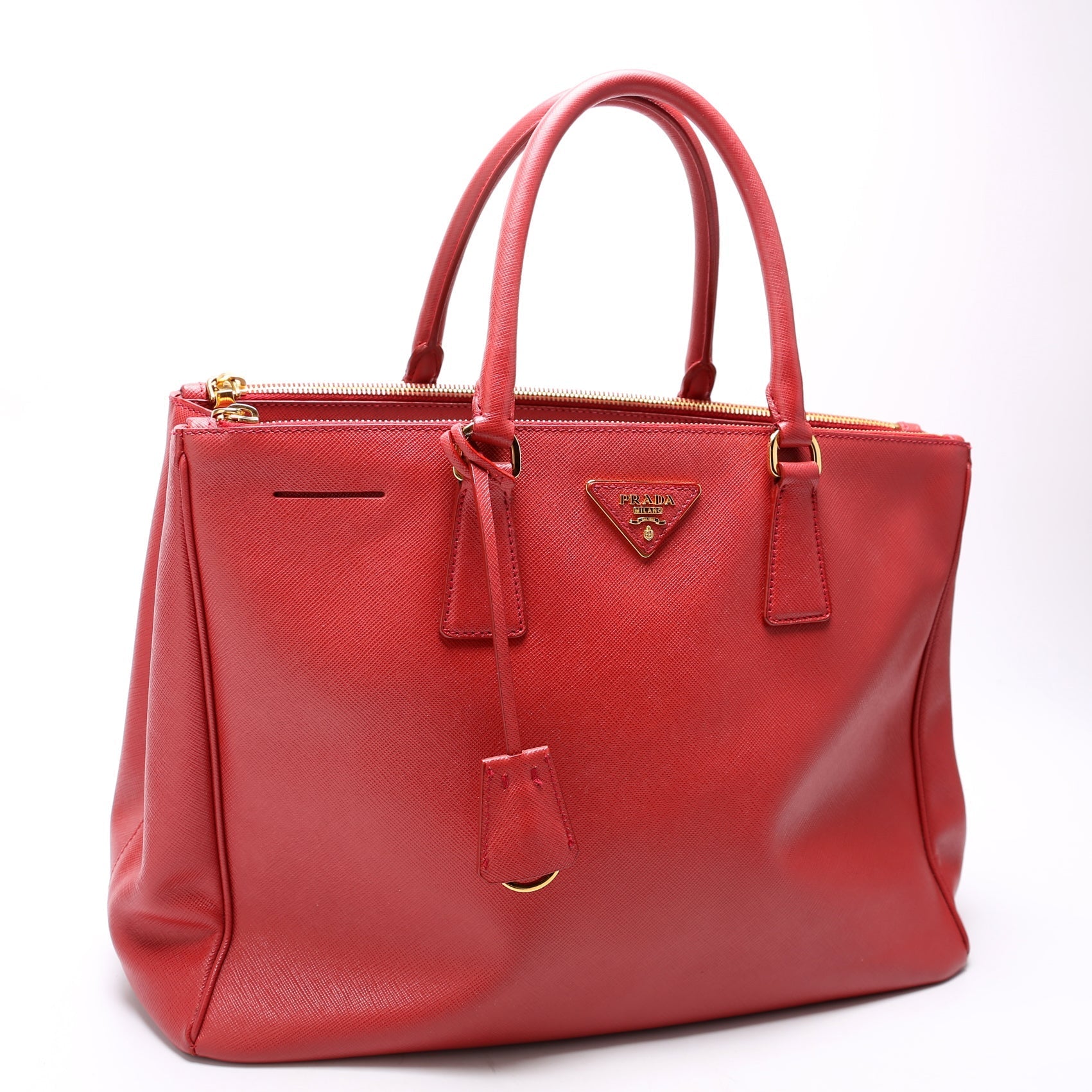 Prada Saffiano Galleria Large Red Bag