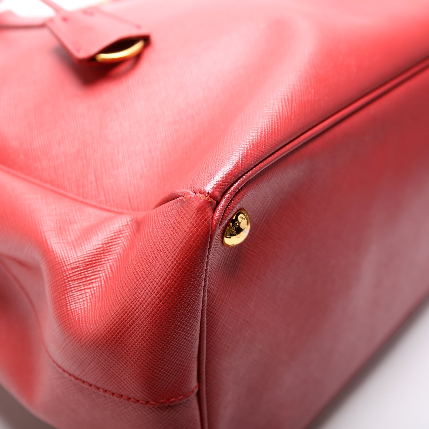 Prada Saffiano Galleria Large Red Bag
