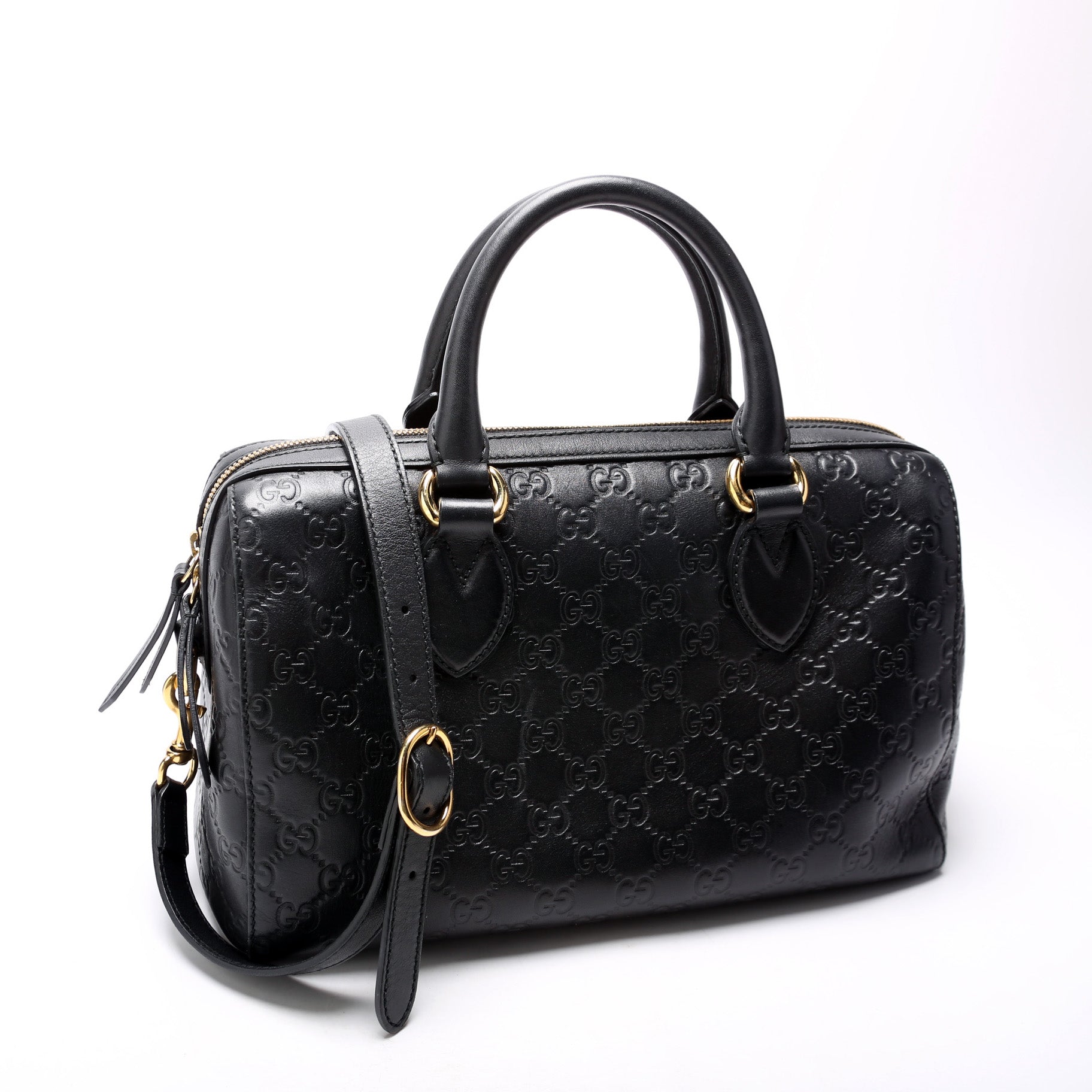 Gucci 453573 ssma Boston Black Bag