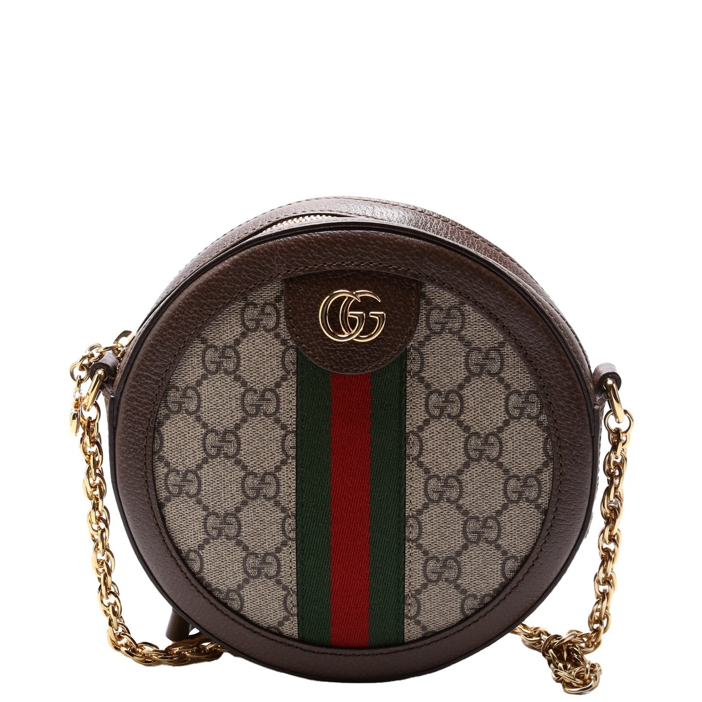 Gucci 550618 Ophidia Leather Round Small Crossbody Bag