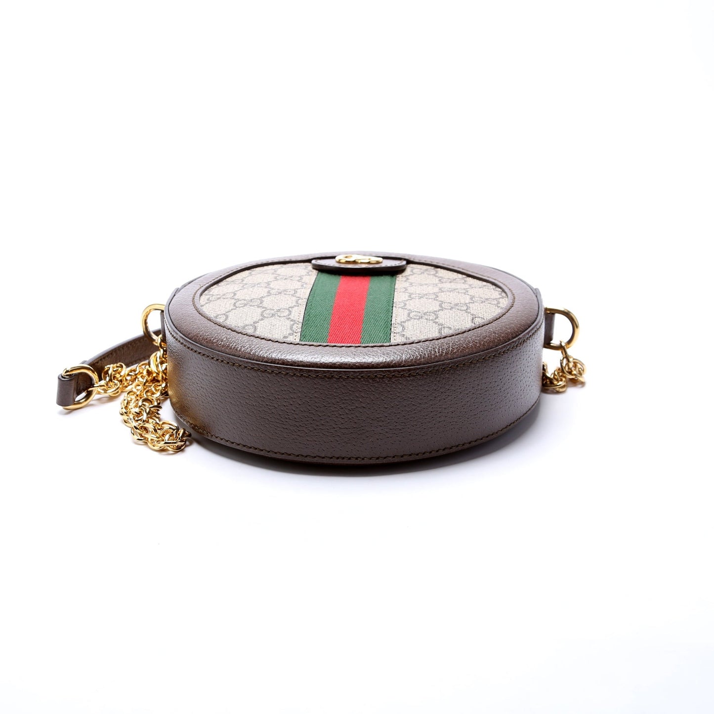 Gucci 550618 Ophidia Leather Round Small Crossbody Bag
