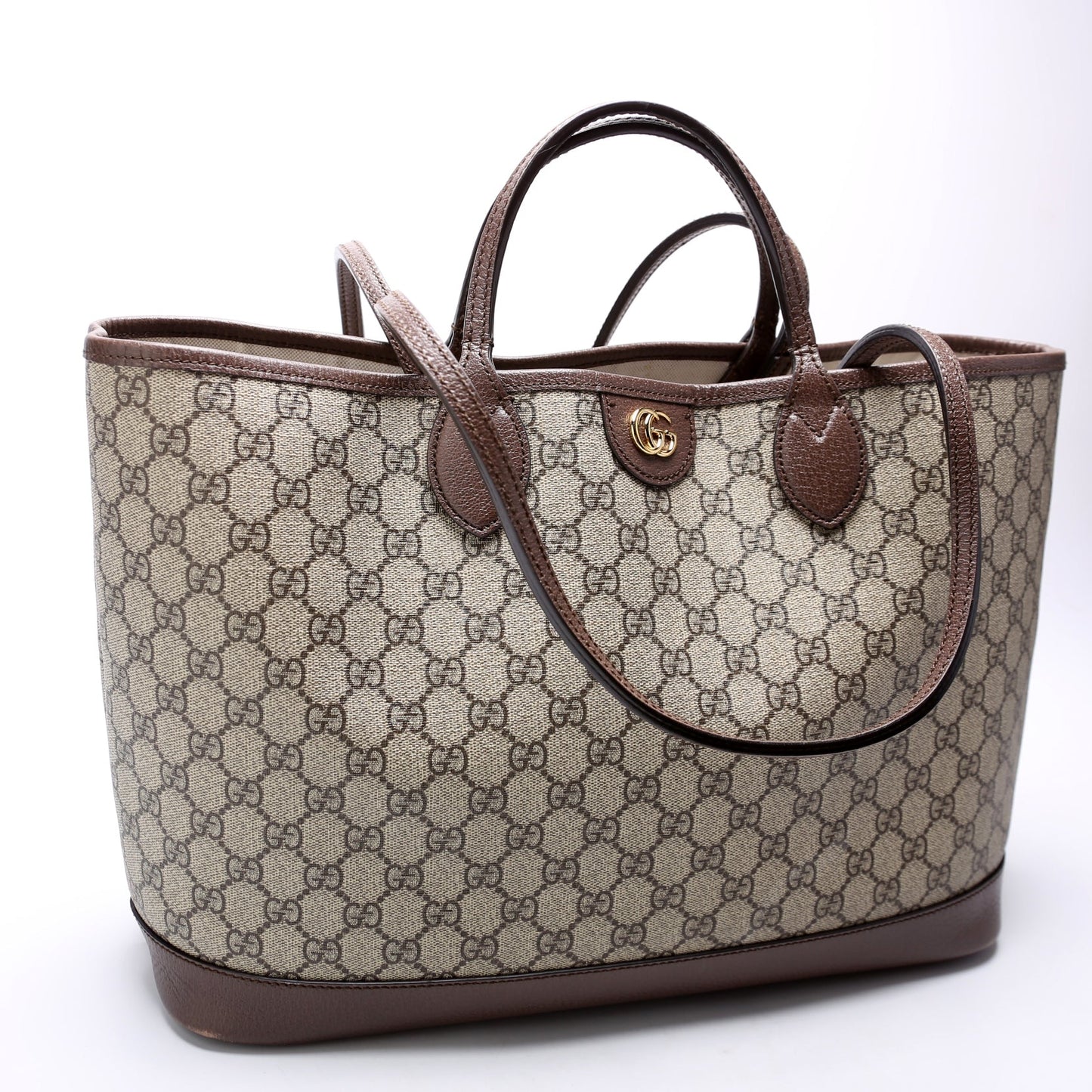Gucci 739730 Ophidia GG Supreme Medium Tote Brown Bag