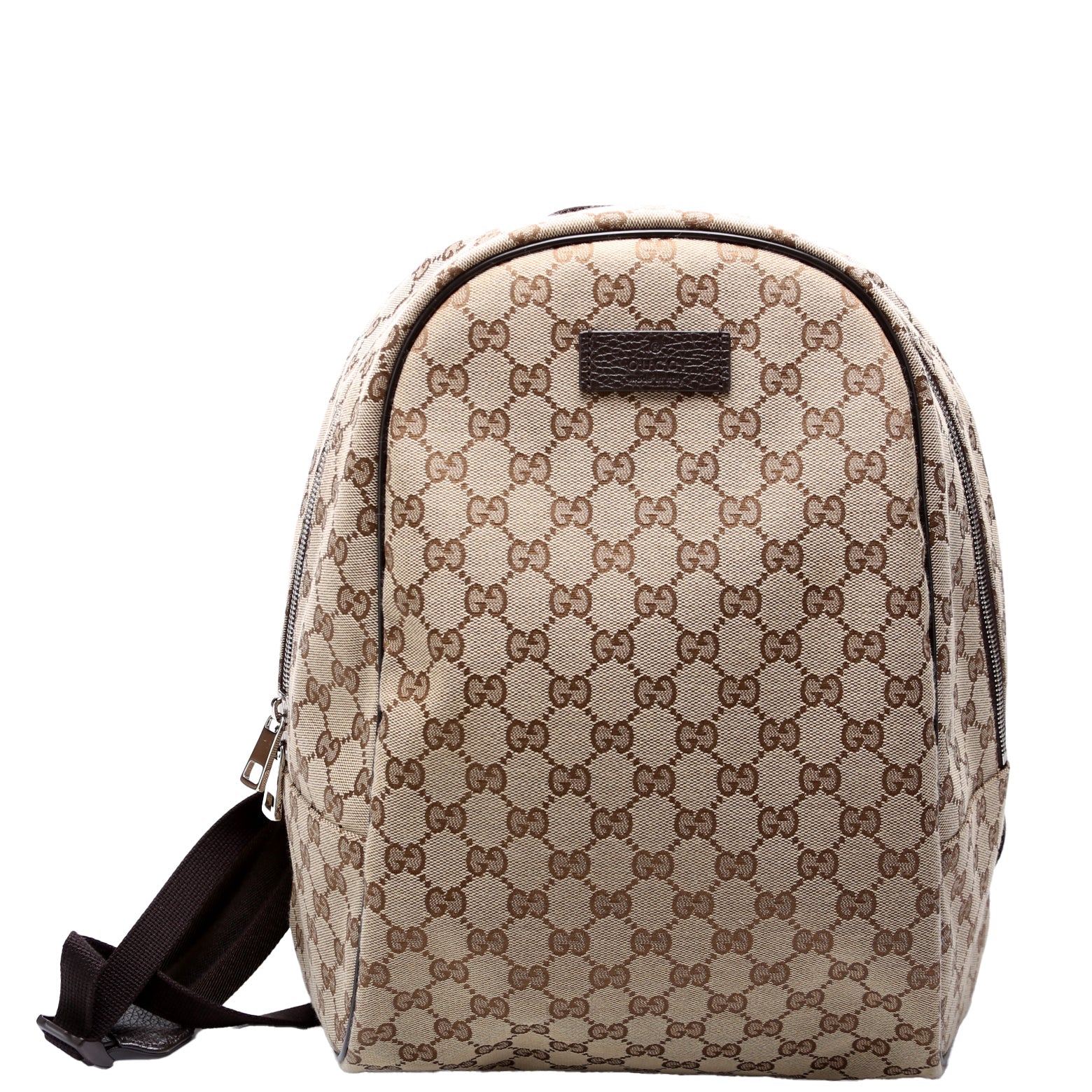 Gucci 449906 GG Canvas Travel Backpack Brown Bag