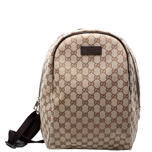 Gucci 449906 GG Canvas Travel Backpack Brown Bag