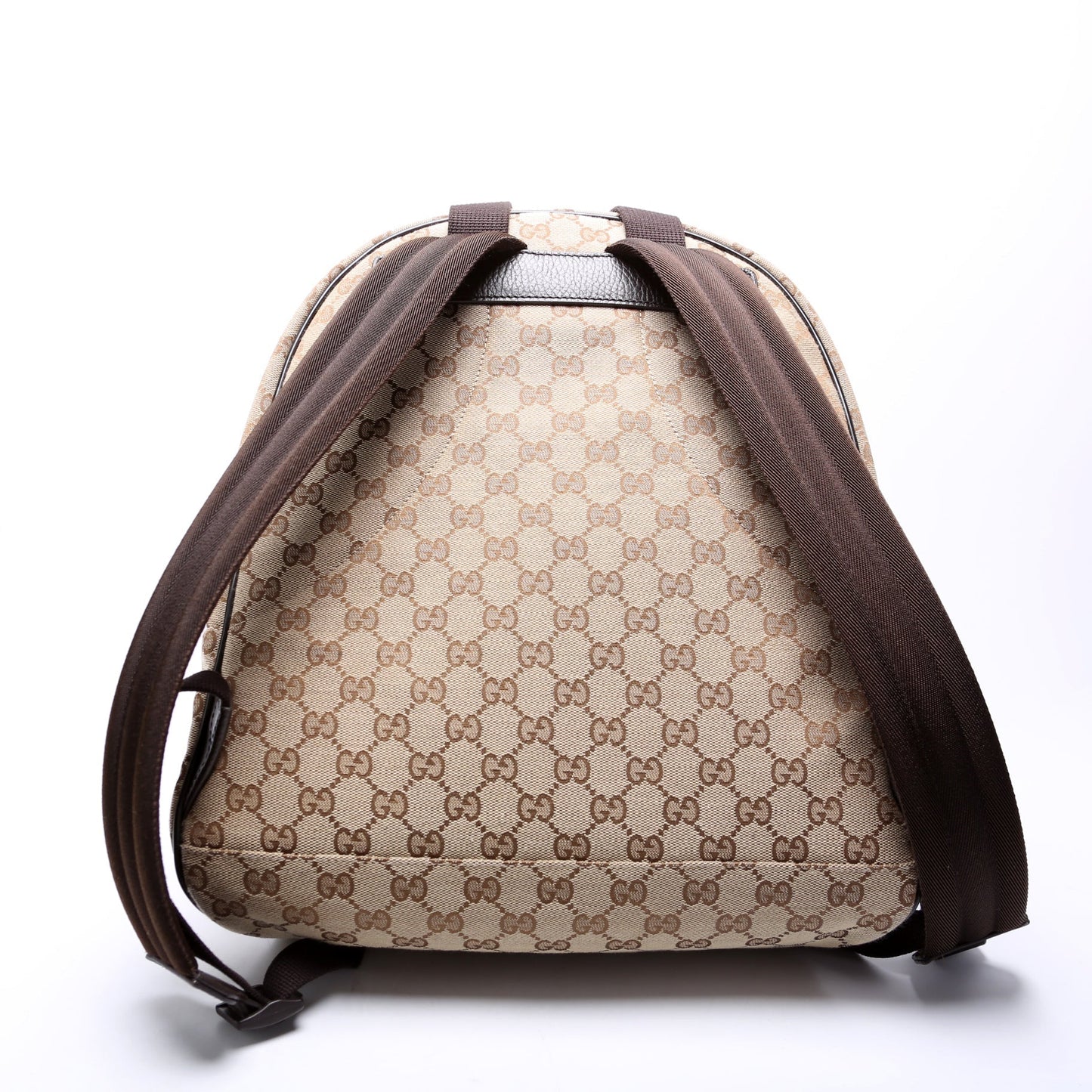 Gucci 449906 GG Canvas Travel Backpack Brown Bag