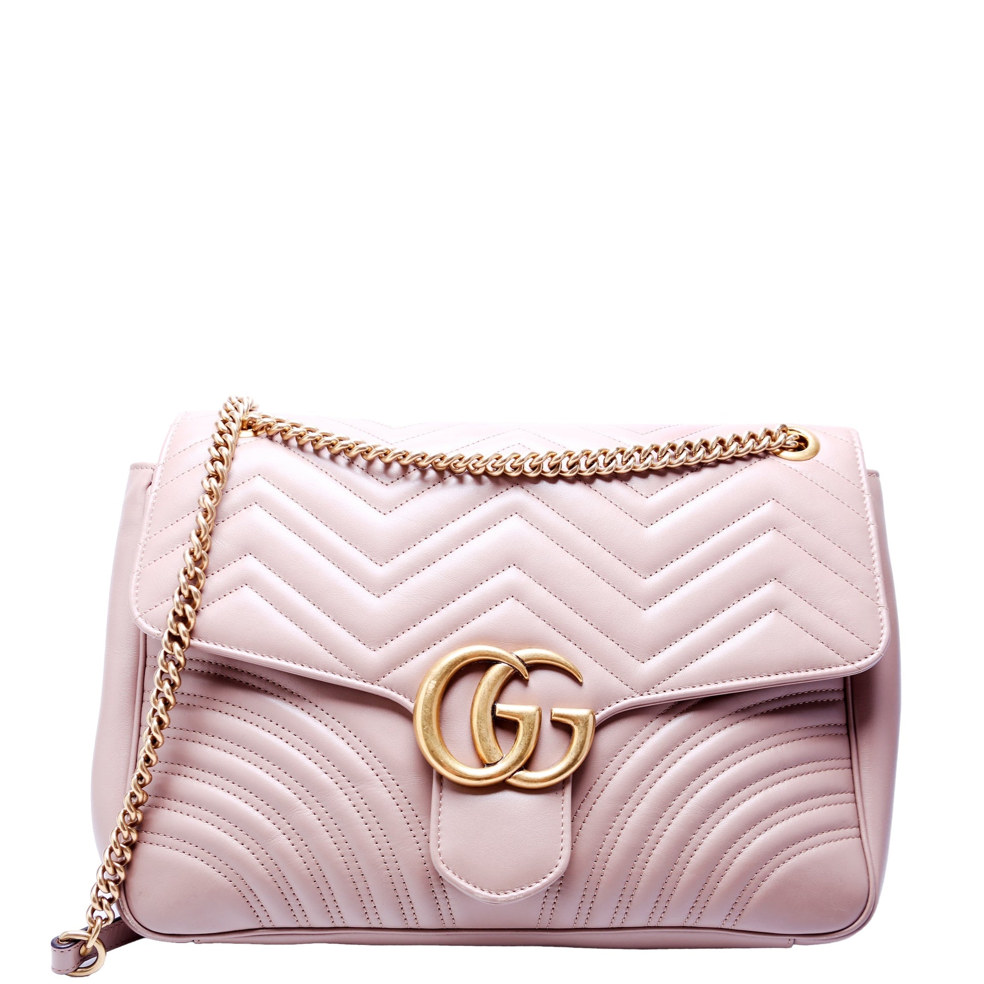 Gucci 498090 Marmont Large Tan Bag