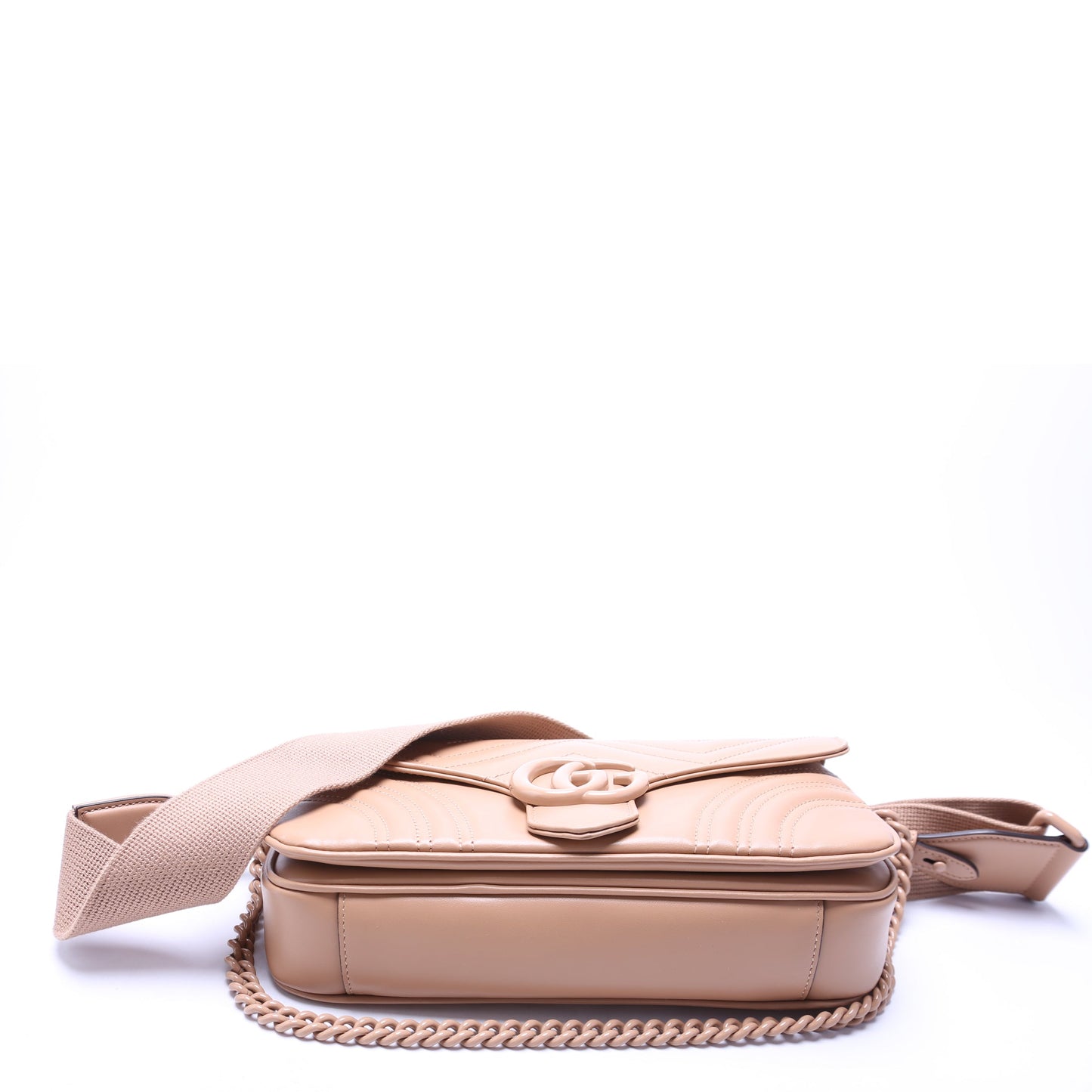 Gucci 734814 Marmont Monochrome Shoulder Tan Bag