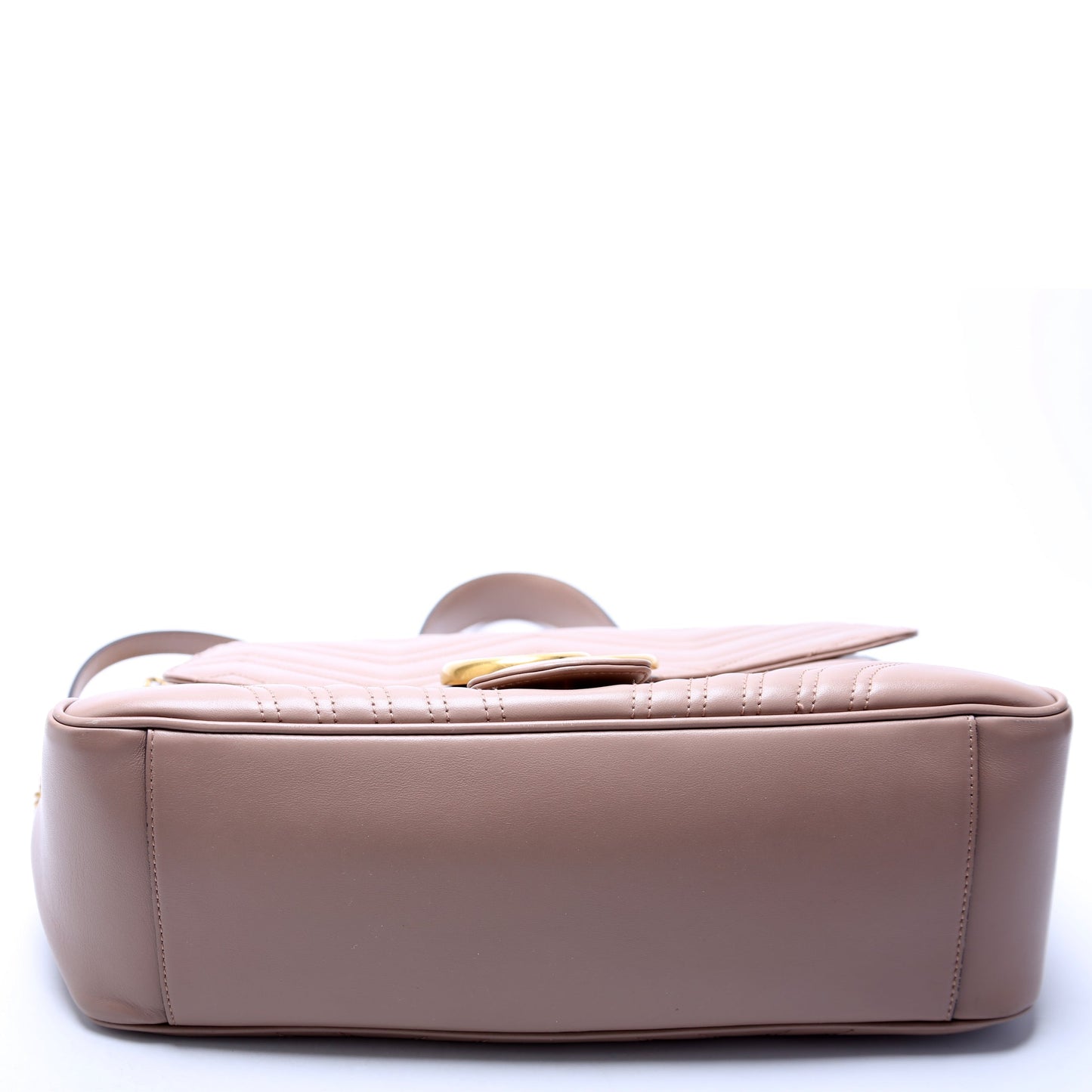 Gucci 498109 Marmont Top Handle Medium Tan Bag