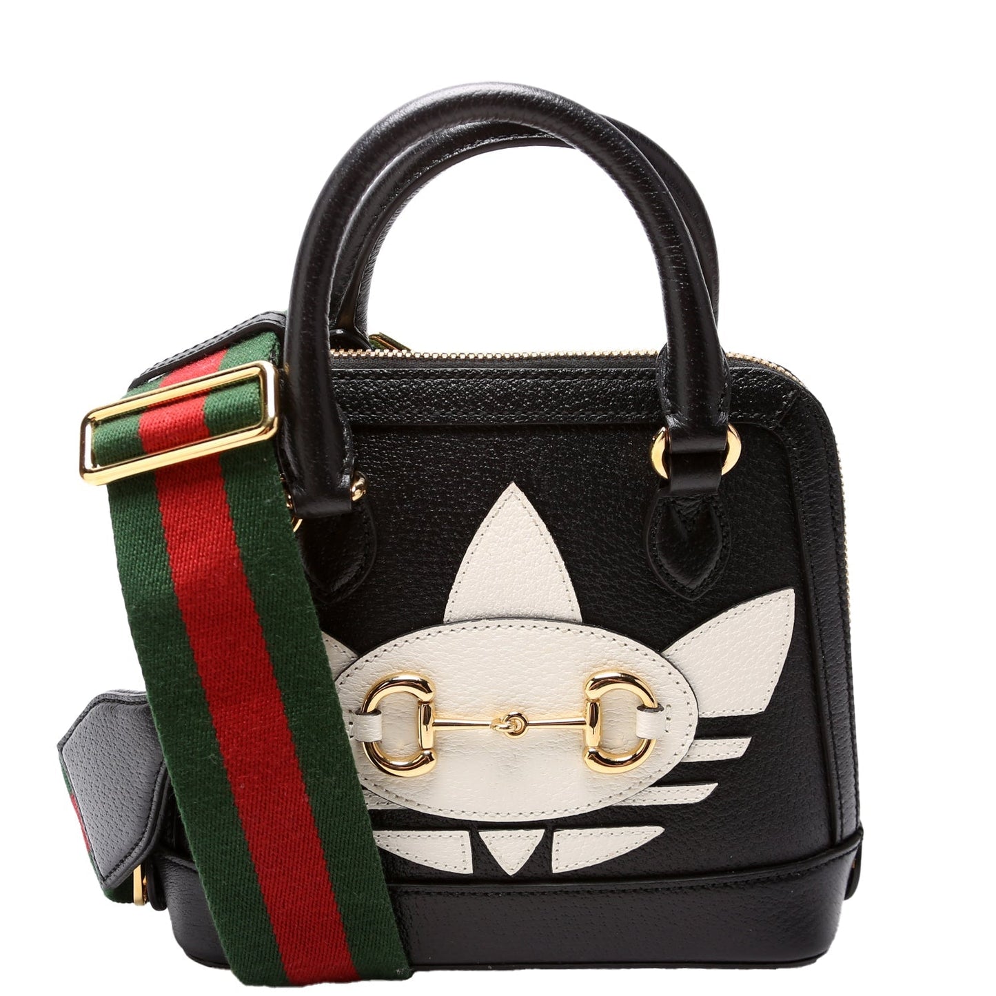 Gucci 677212 X Adidas Horsebit 1955 Mini Black/White Bag