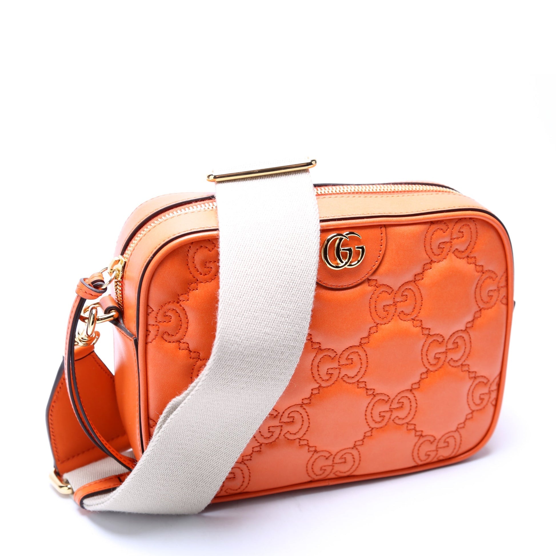 Gucci 702234 GG Matelasse Small Orange Bag