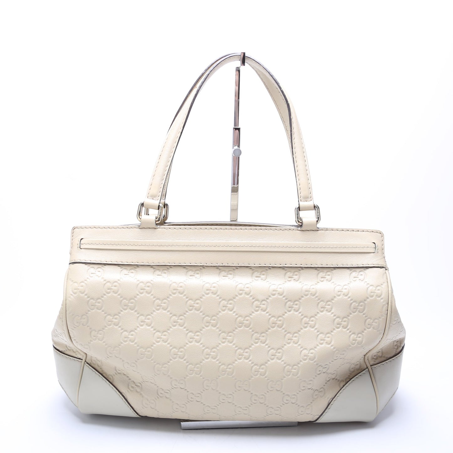 Gucci 257063 Mayfair Ribbon White Bag