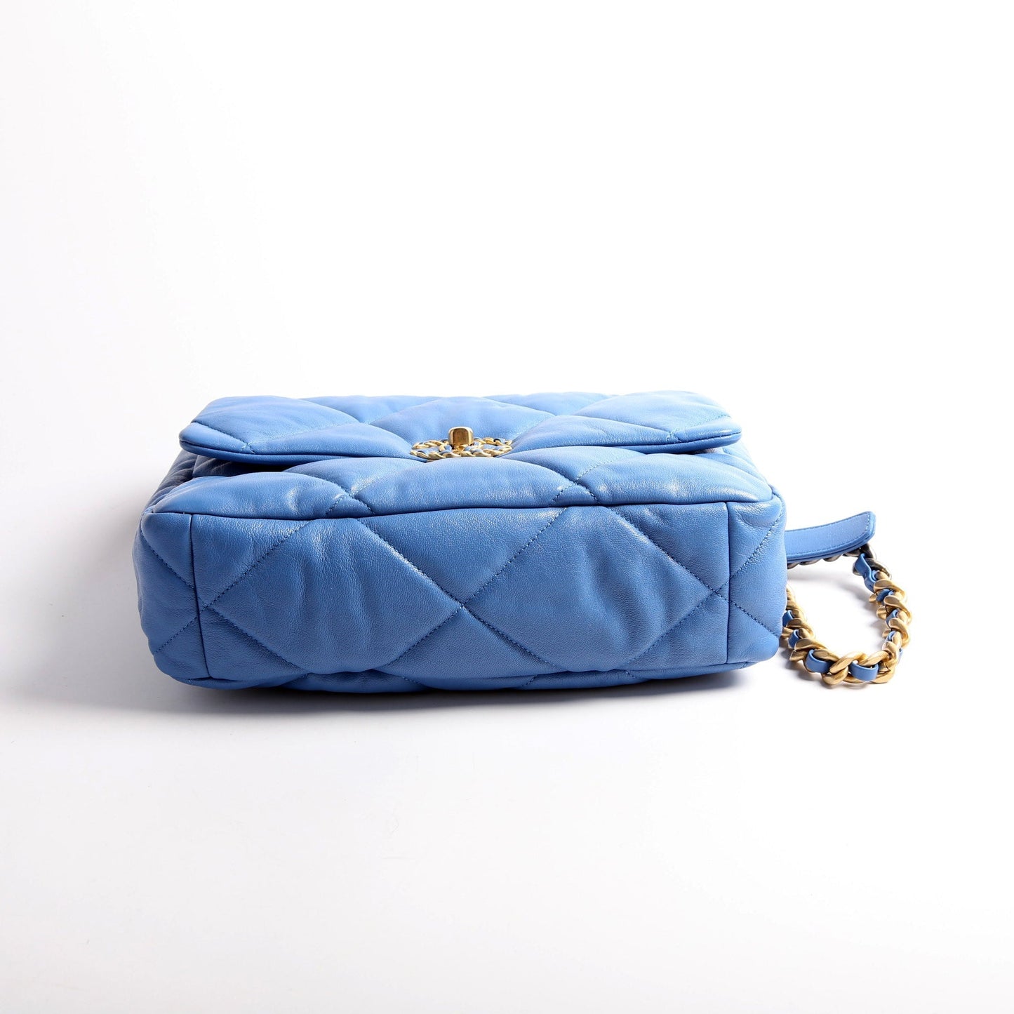 Chanel Quilted Goatskin 19 Large Flap 30M Blue Bag