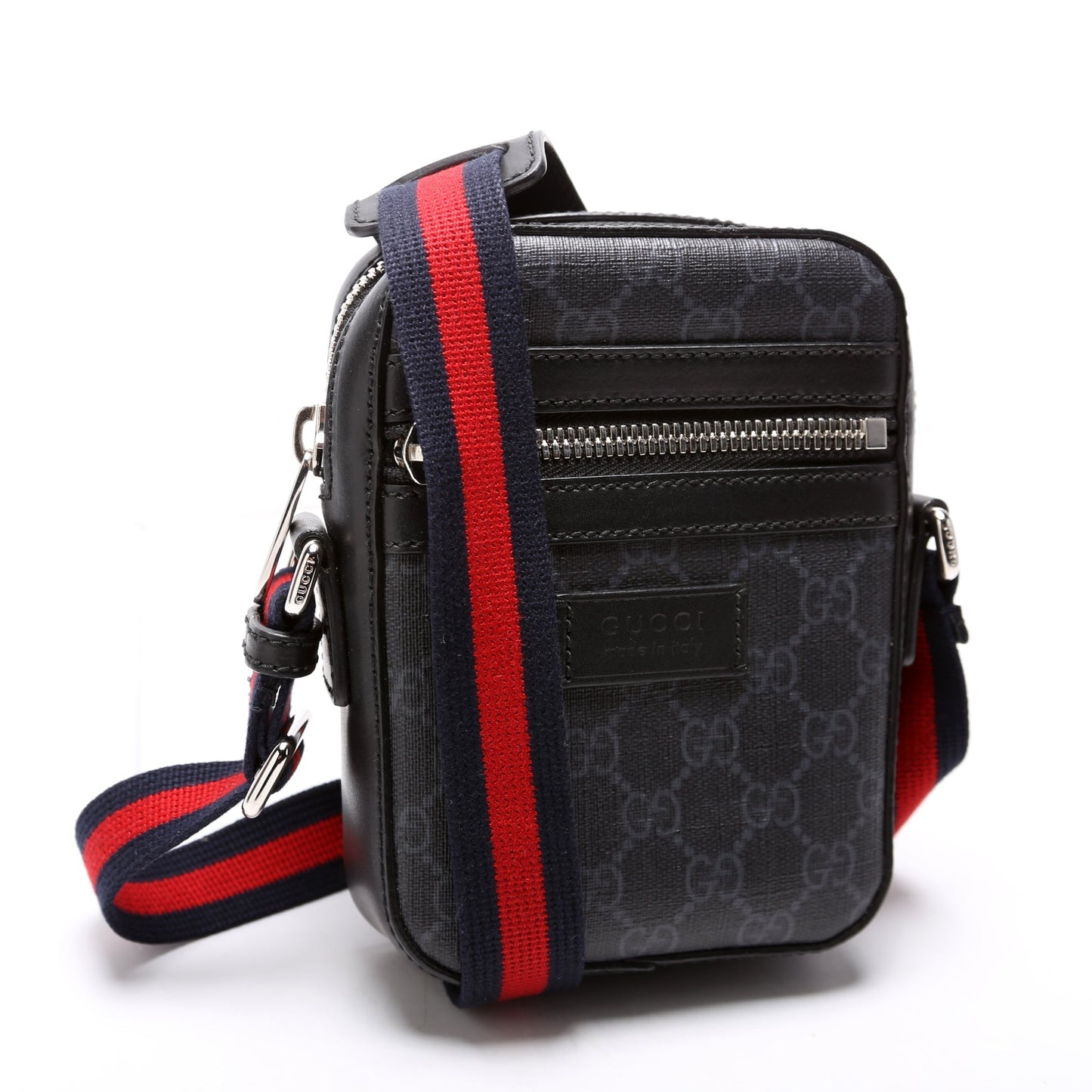 Gucci 598103 GG Supreme Messenger Black Bag