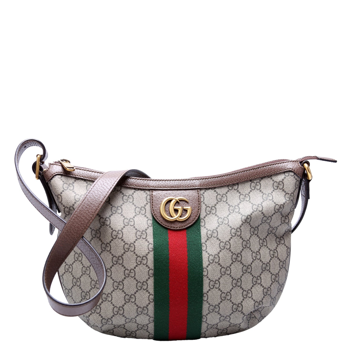 Gucci 598125 Ophidia GG Supreme Small Shoulder Brown Bag