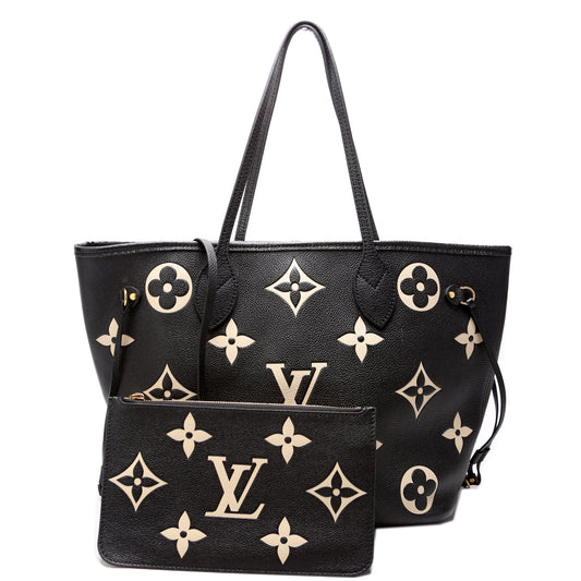Louis Vuitton Neverfull w/ Wallet MM Bicolor Empreinte