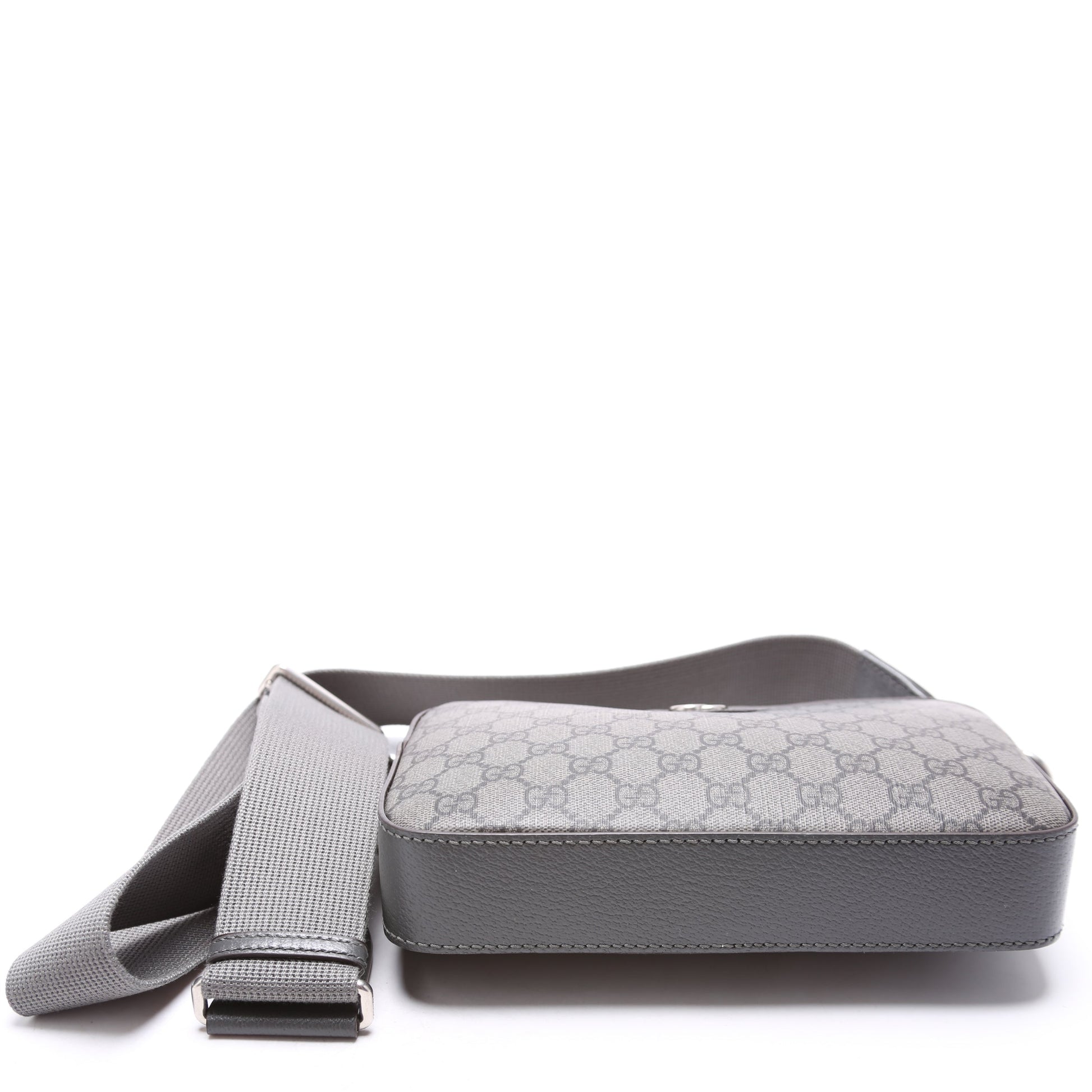 Gucci 699439 GG Supreme Ophidia Small Wristlet Crossbody Grey Bag