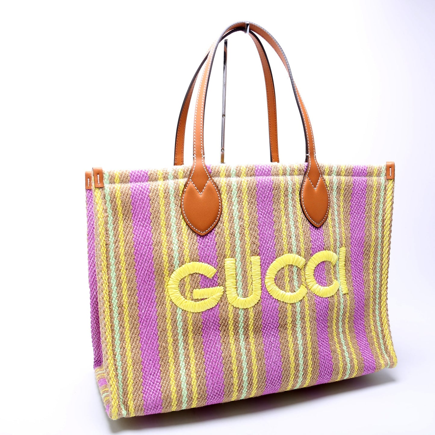 Gucci 779674 Jute Tote Medium Multicolor Bag