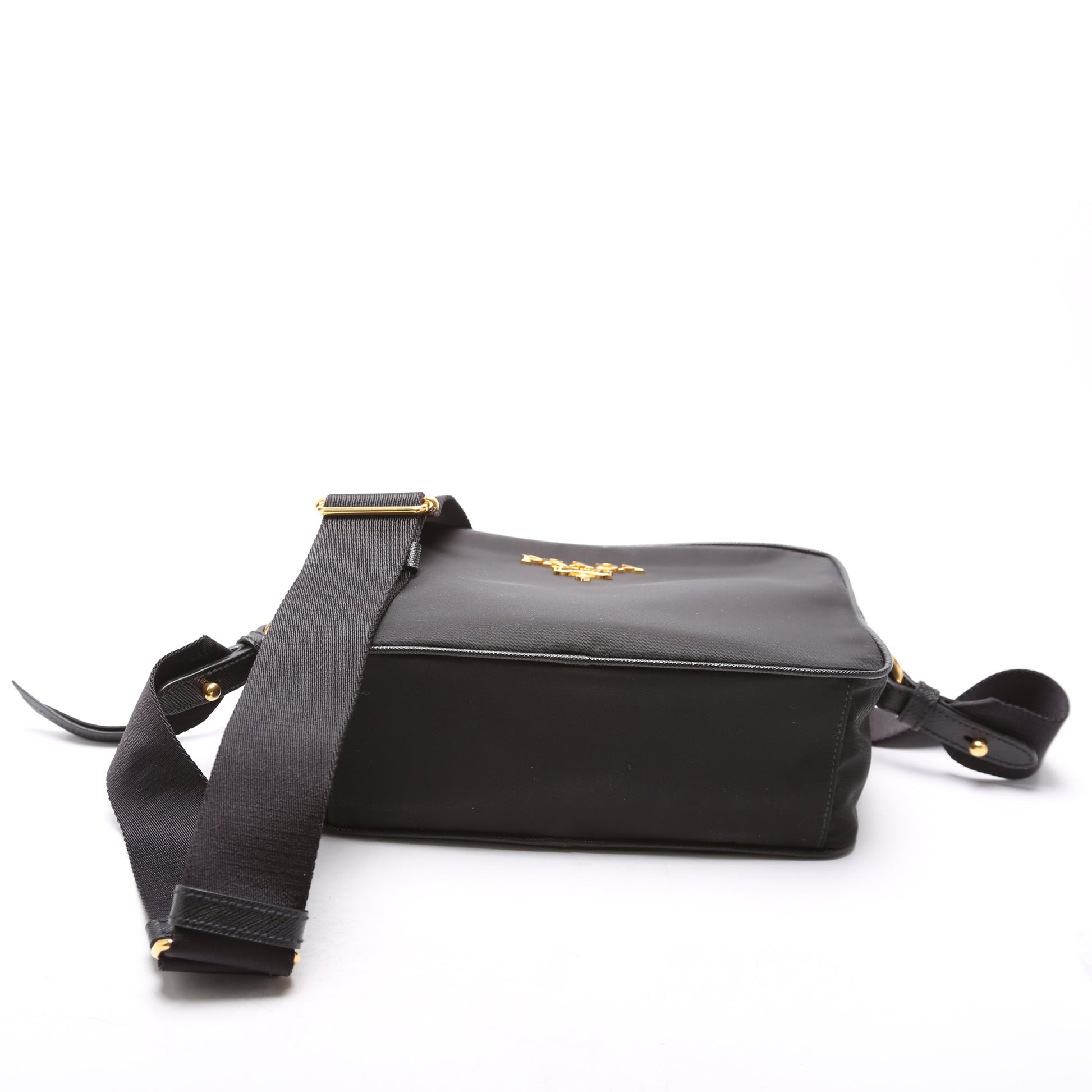 Prada Nylon/Saffiano Camera Black Bag