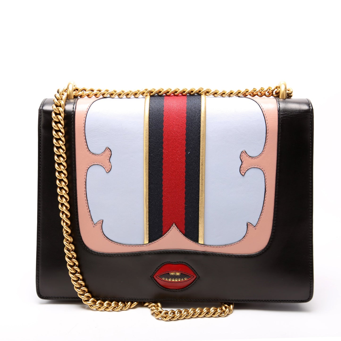 Gucci 431382 Marmont Web Heart Medium Bag
