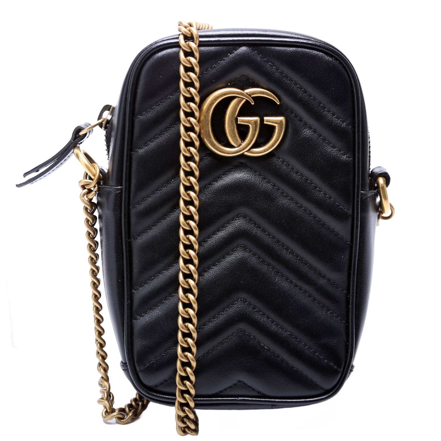 Gucci 598597 GG Marmont Mini Black Bag