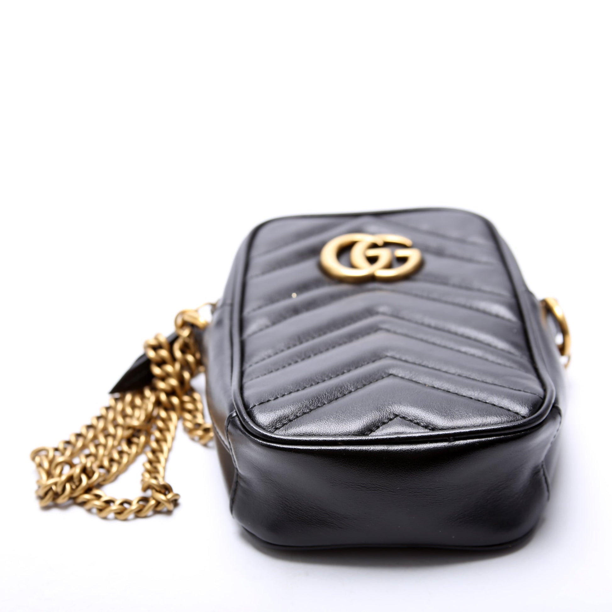 Gucci 598597 GG Marmont Mini Black Bag