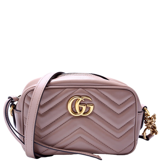 Gucci 448065 Marmont Mini Camera Tan Bag