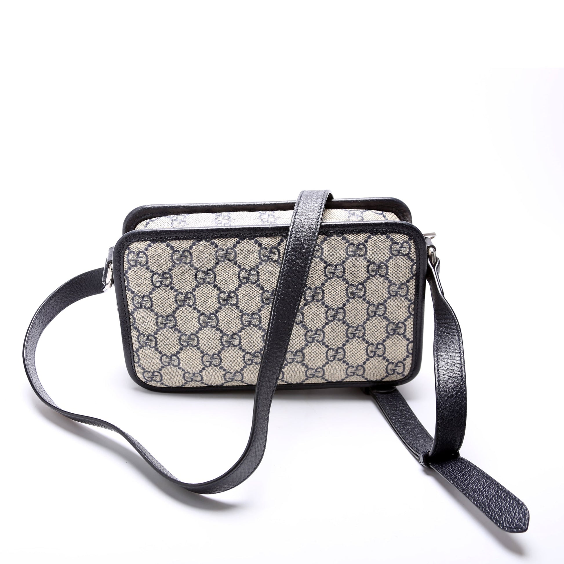 Gucci 658572 GG Supreme Interlocking Mini Blue Bag