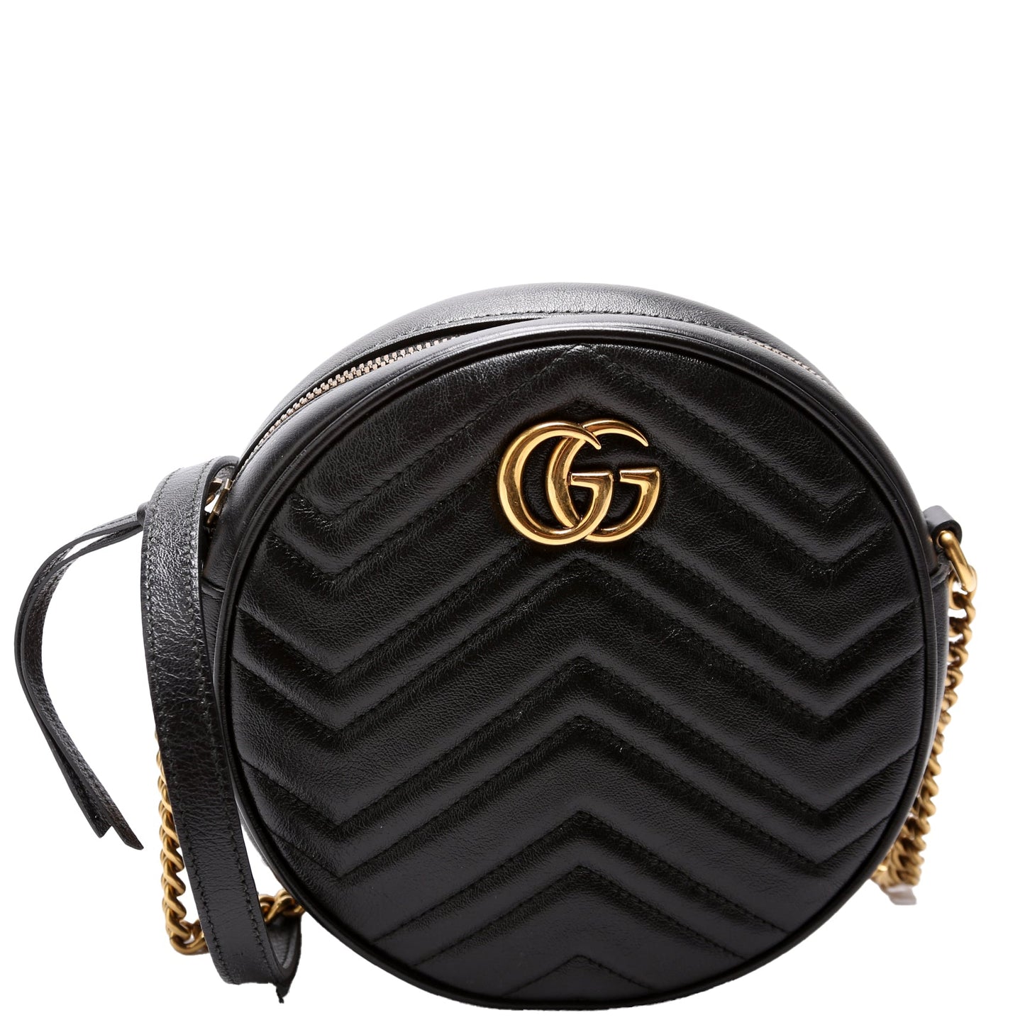 Gucci 550154 Marmont Mini Round Black Bag