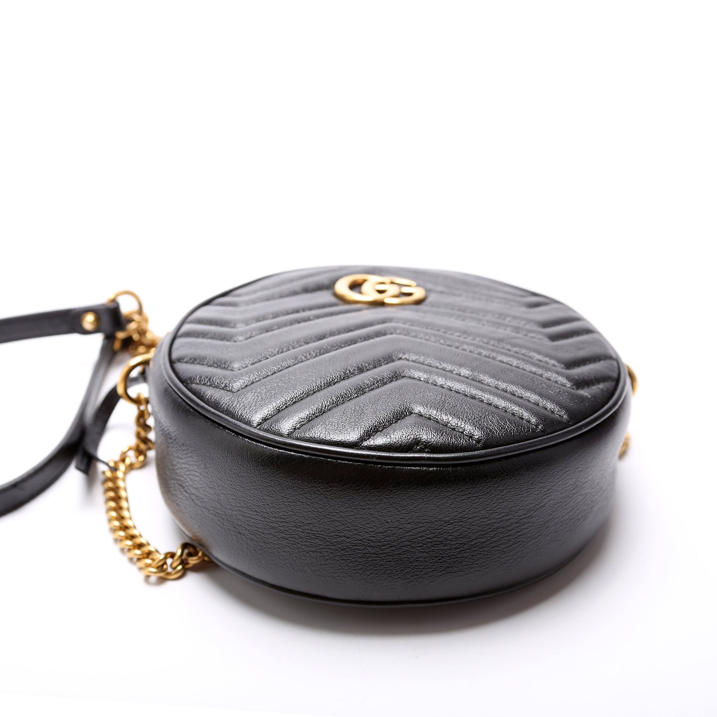 Gucci 550154 Marmont Mini Round Black Bag