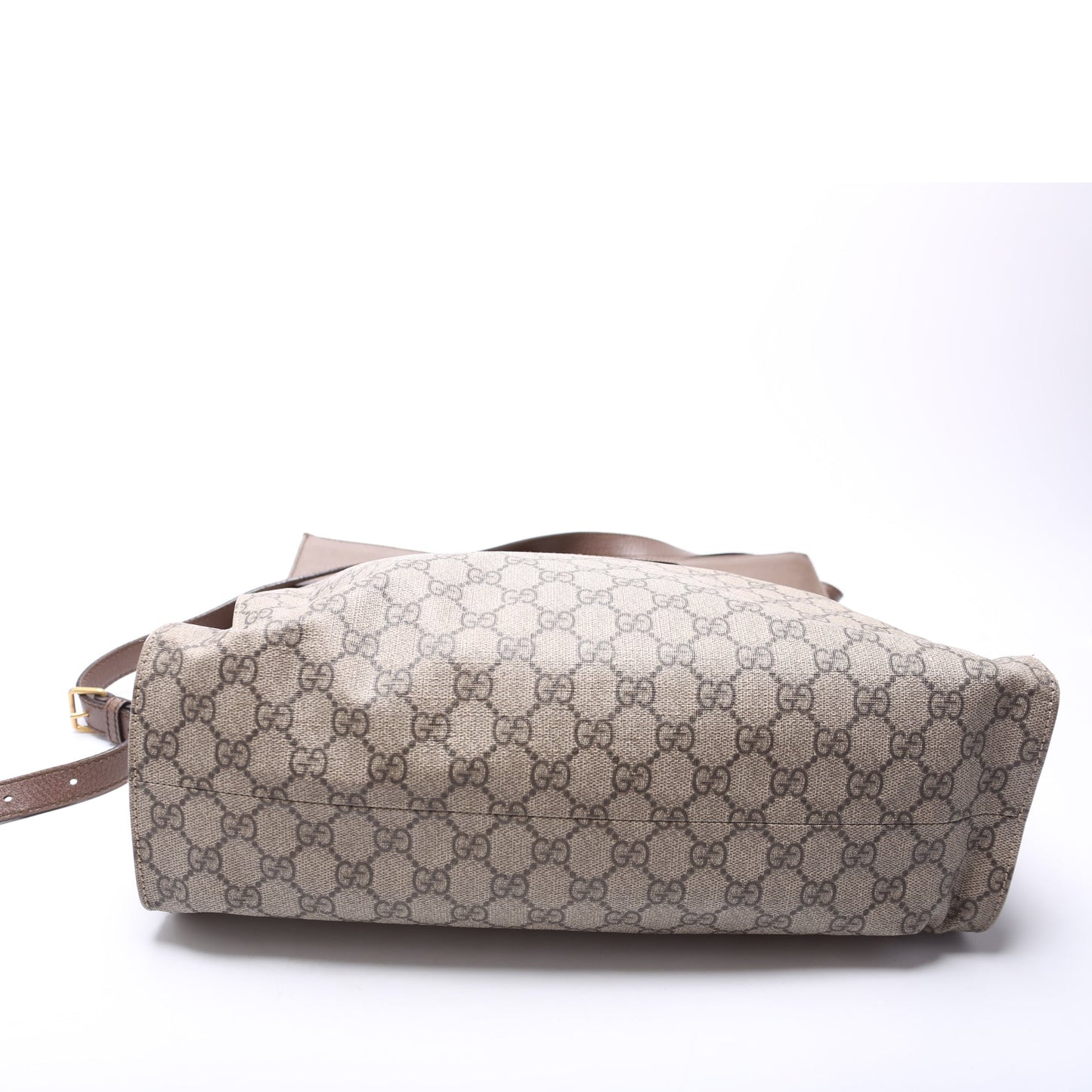 Gucci 463491 GG Supreme Slip Handle Vertical Tote Brown Bag