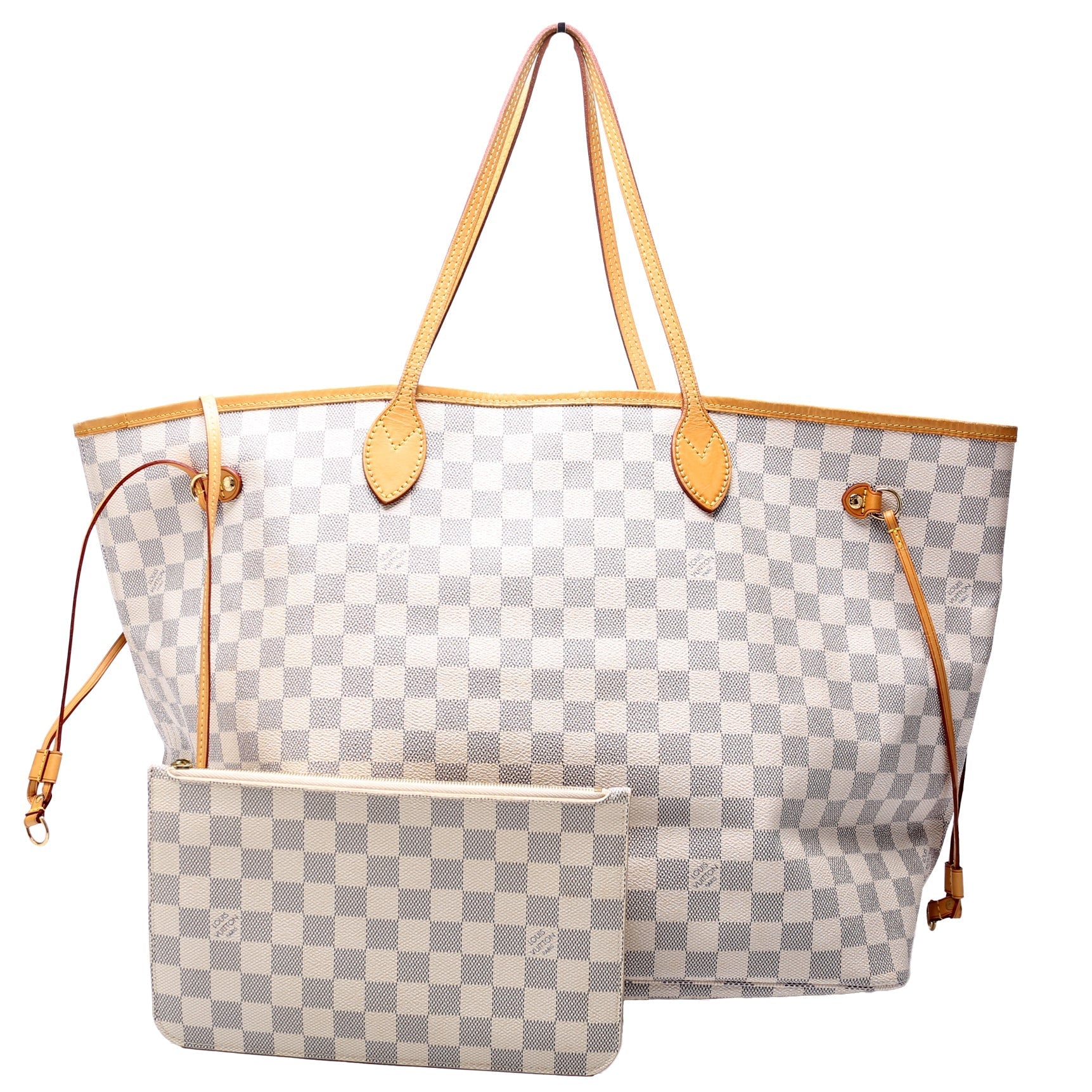 Louis Vuitton Neverfull W/Wallet GM Damier Azur