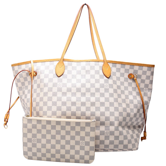 Louis Vuitton Neverfull W/Wallet GM Damier Azur
