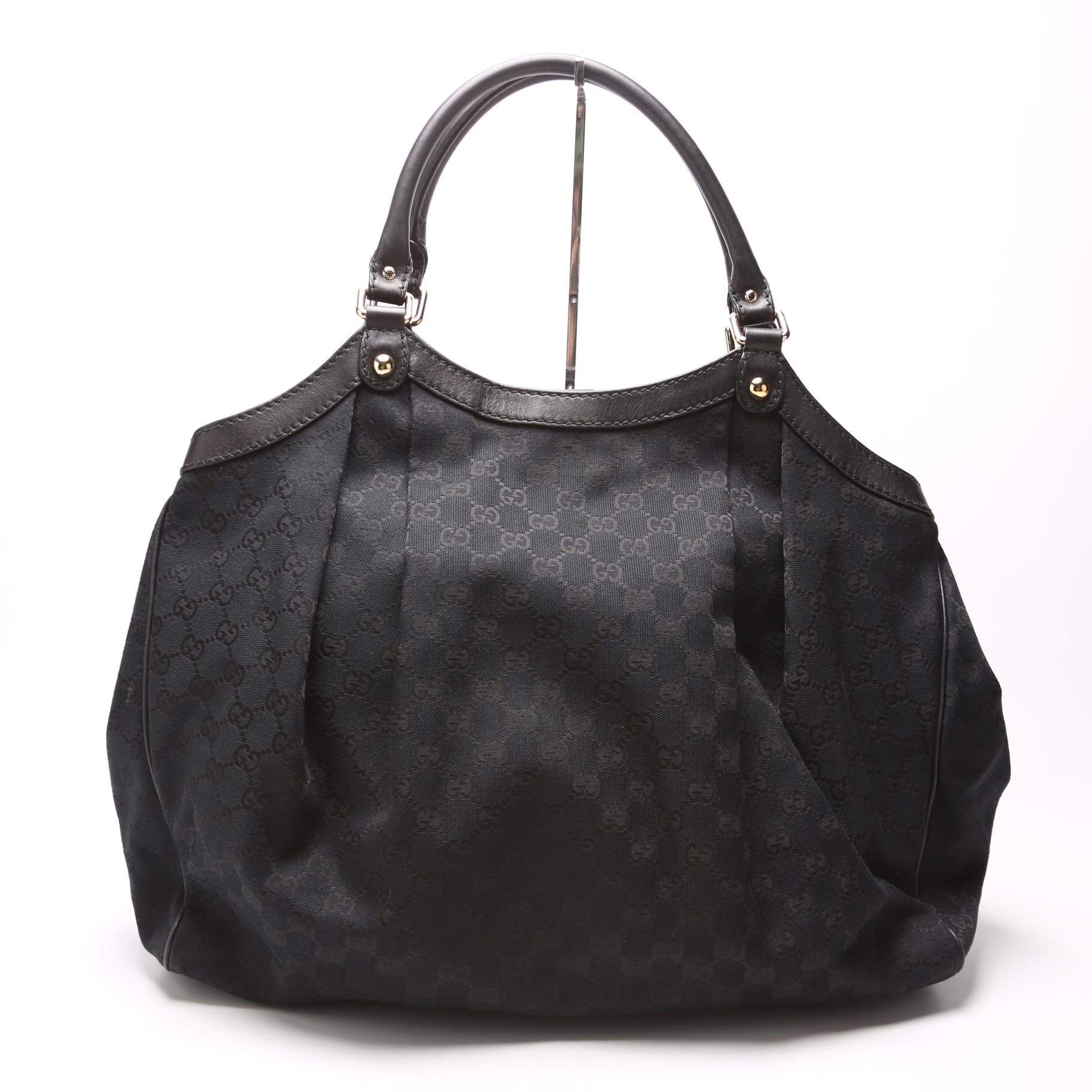 Gucci 211943 Sukey GG Canvas Large Black Bag