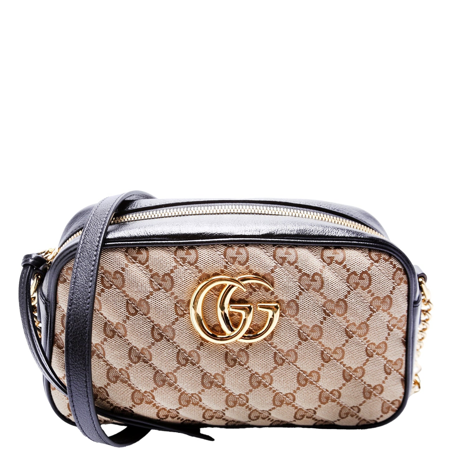 Gucci 447632 Marmont Small Canvas Camera Black Bag