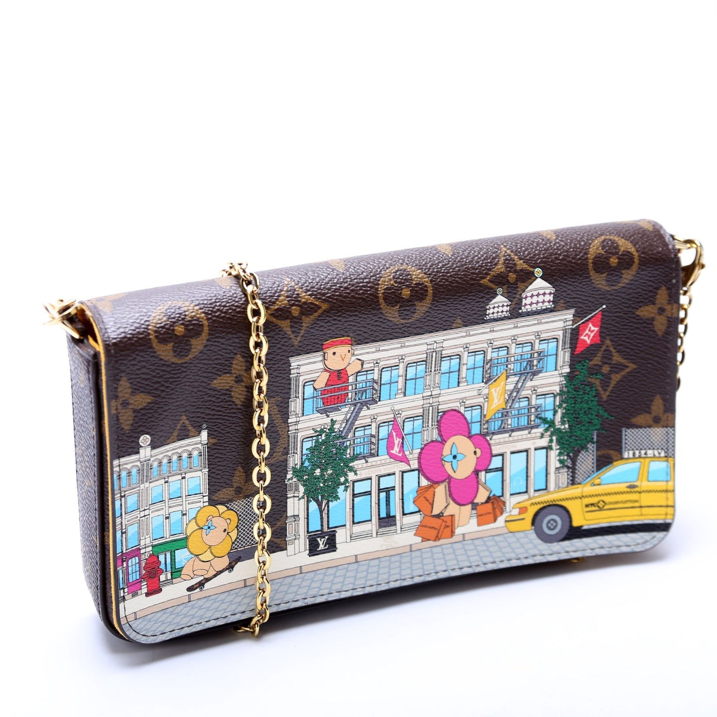 Louis Vuitton Pochette Felicie 2022 Christmas Animation Monogram Multicolor