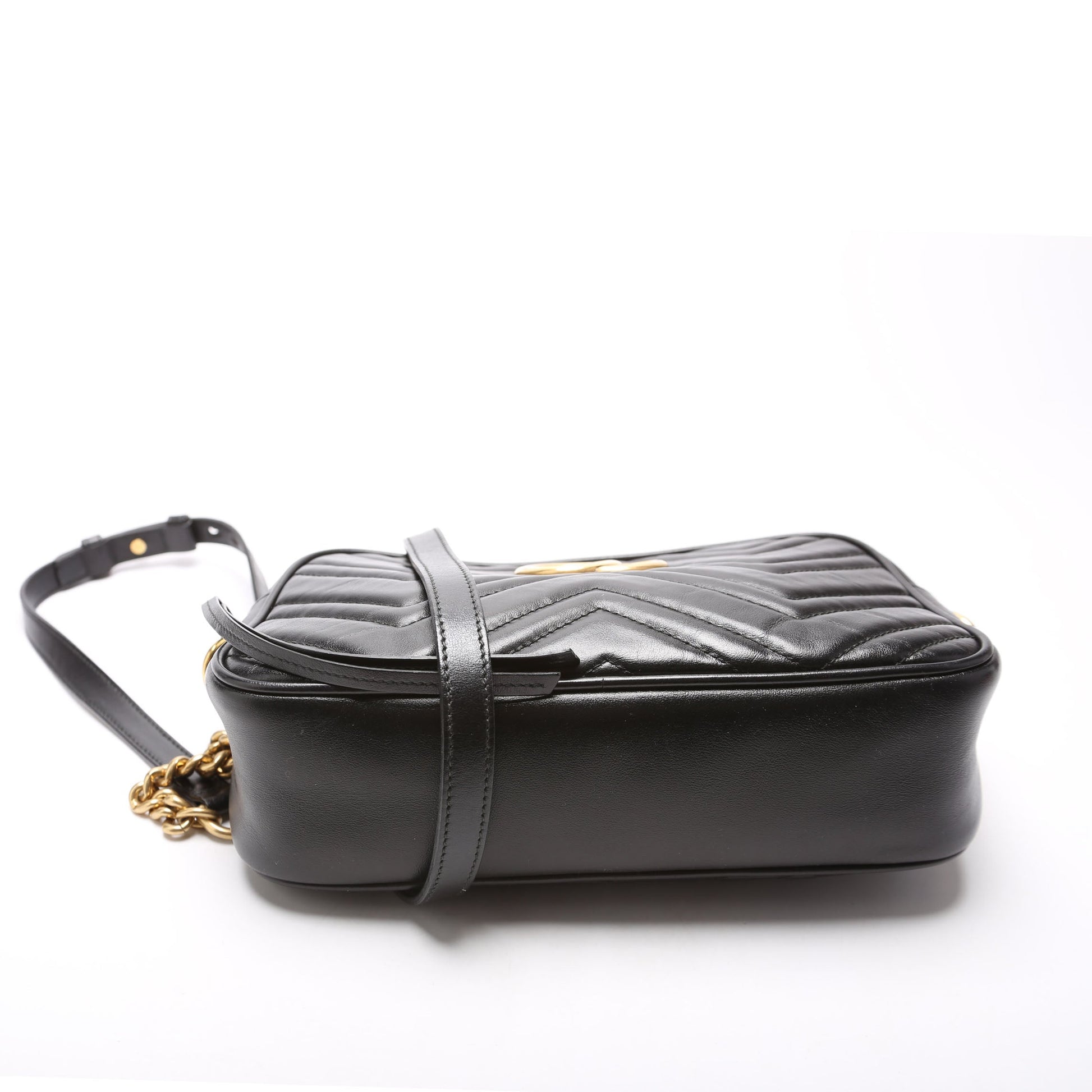 Gucci Marmont Small Leather Camera Black Bag