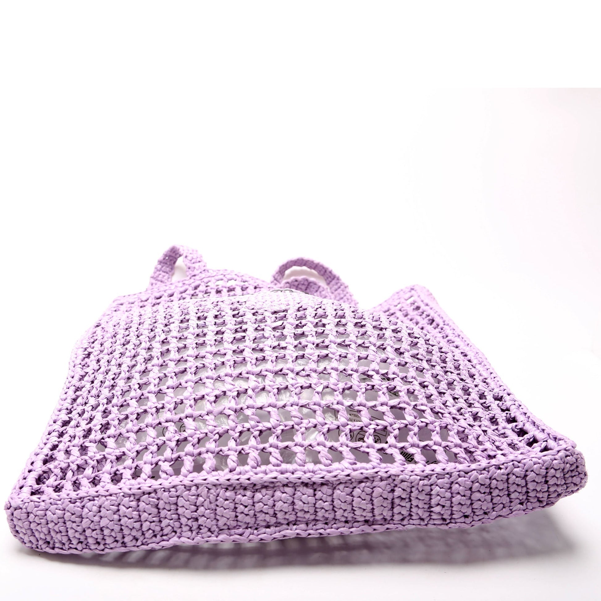 Prada Raffia Crochet Tote Bag - Style 3