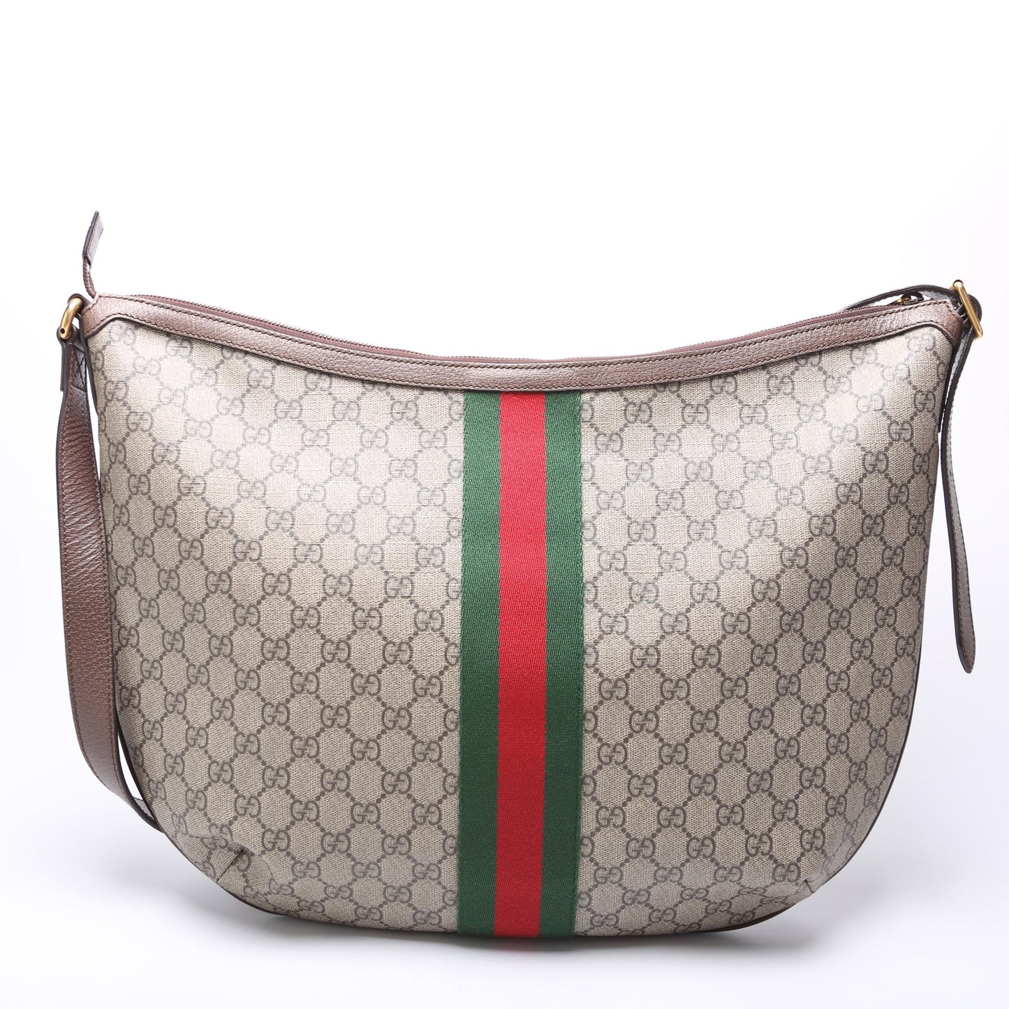 Gucci 547939 Ophidia GG Supreme Half Moon Hobo Large Bag